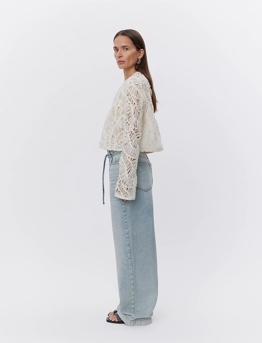 Day Birger et Mikkelsen - Reyne - Crochet Tulle - langärmelige blusen - pistachio shell - 4