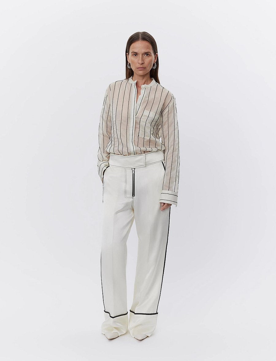 Day Birger et Mikkelsen - Yrsa - Sheer Stripe - langärmlige hemden - pistachio shell - 0
