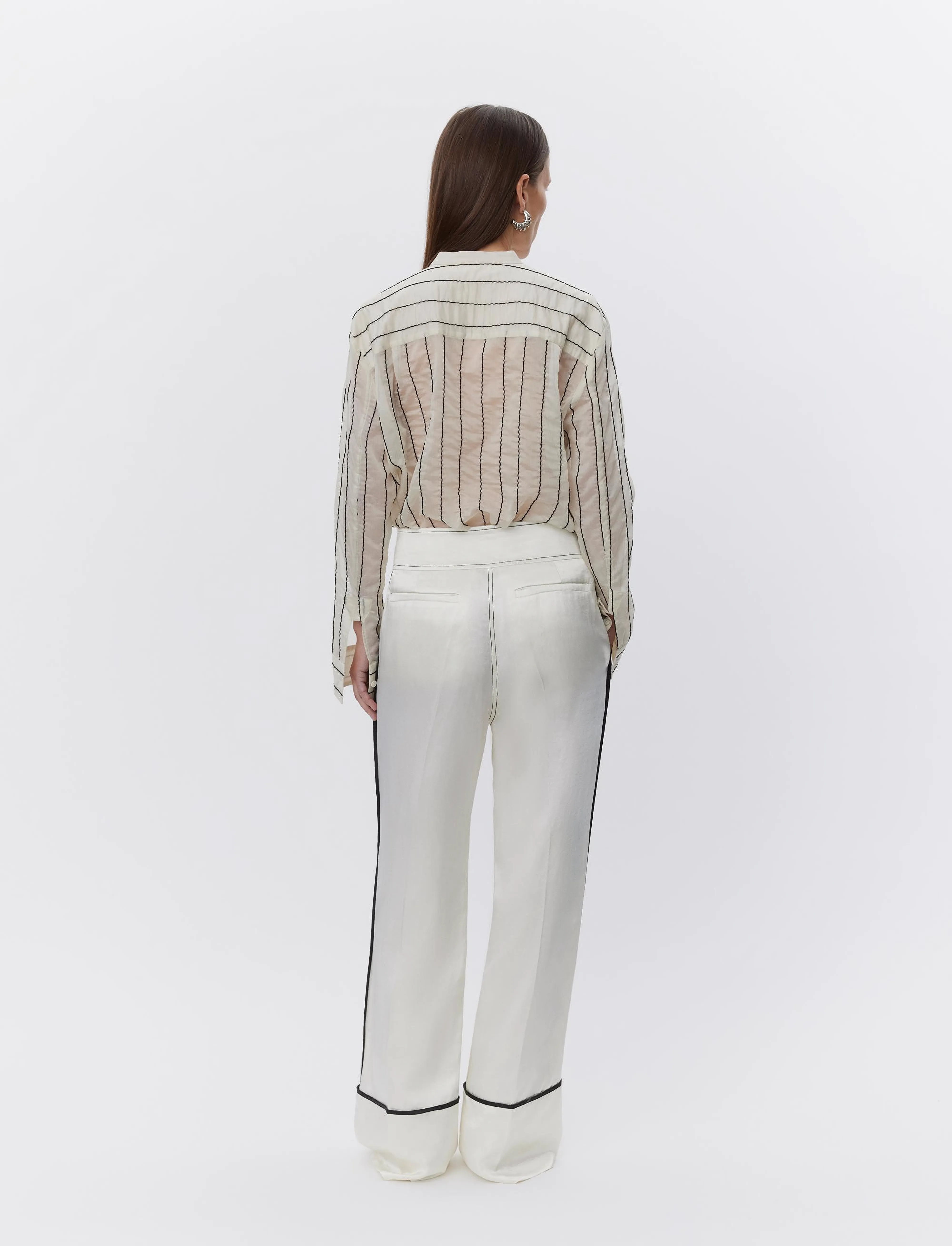 Day Birger et Mikkelsen - Yrsa - Sheer Stripe - long-sleeved shirts - pistachio shell - 5