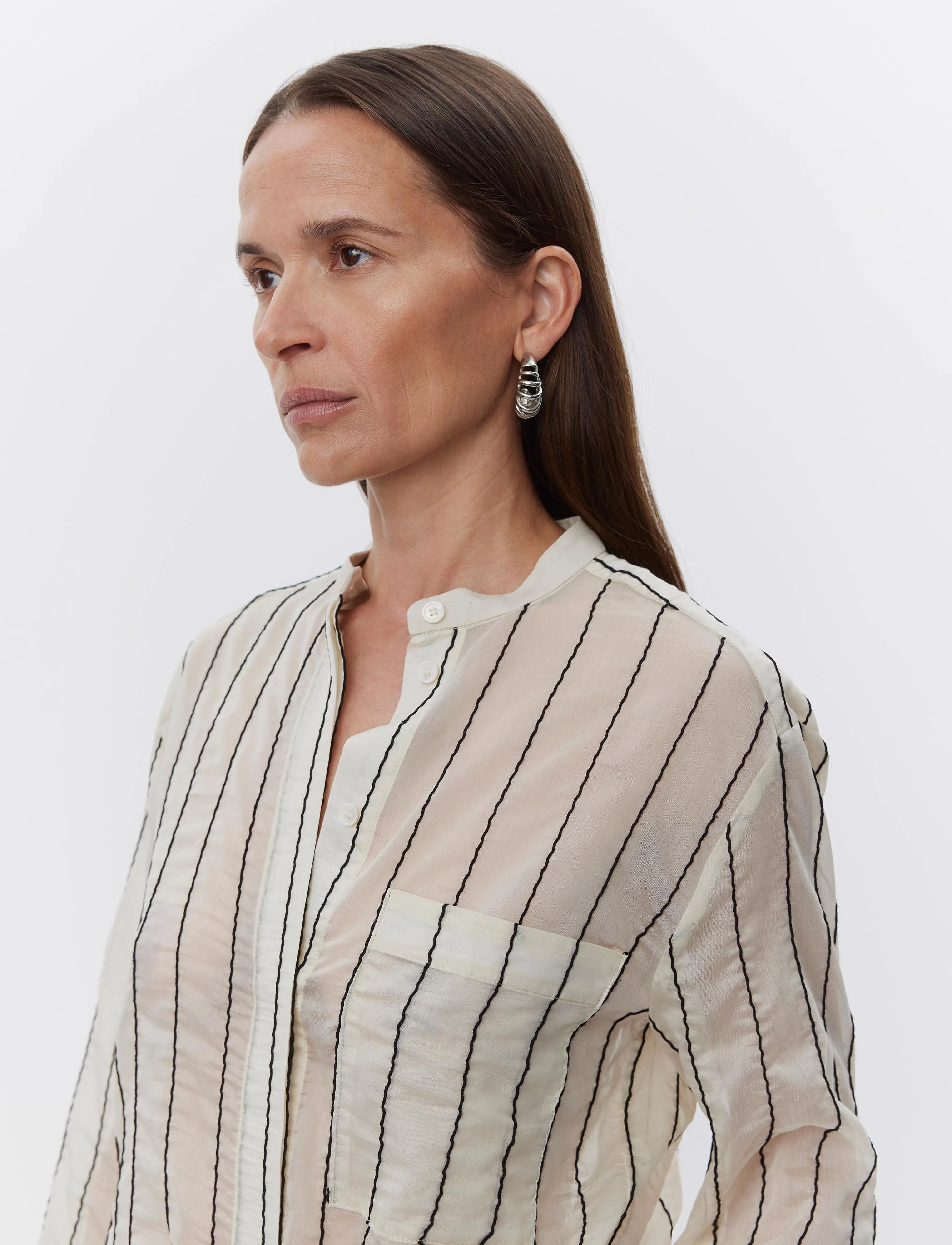 DAY BIRGER ET MIKKELSEN Yrsa Sheer Stripe skjortor dam – bild 4