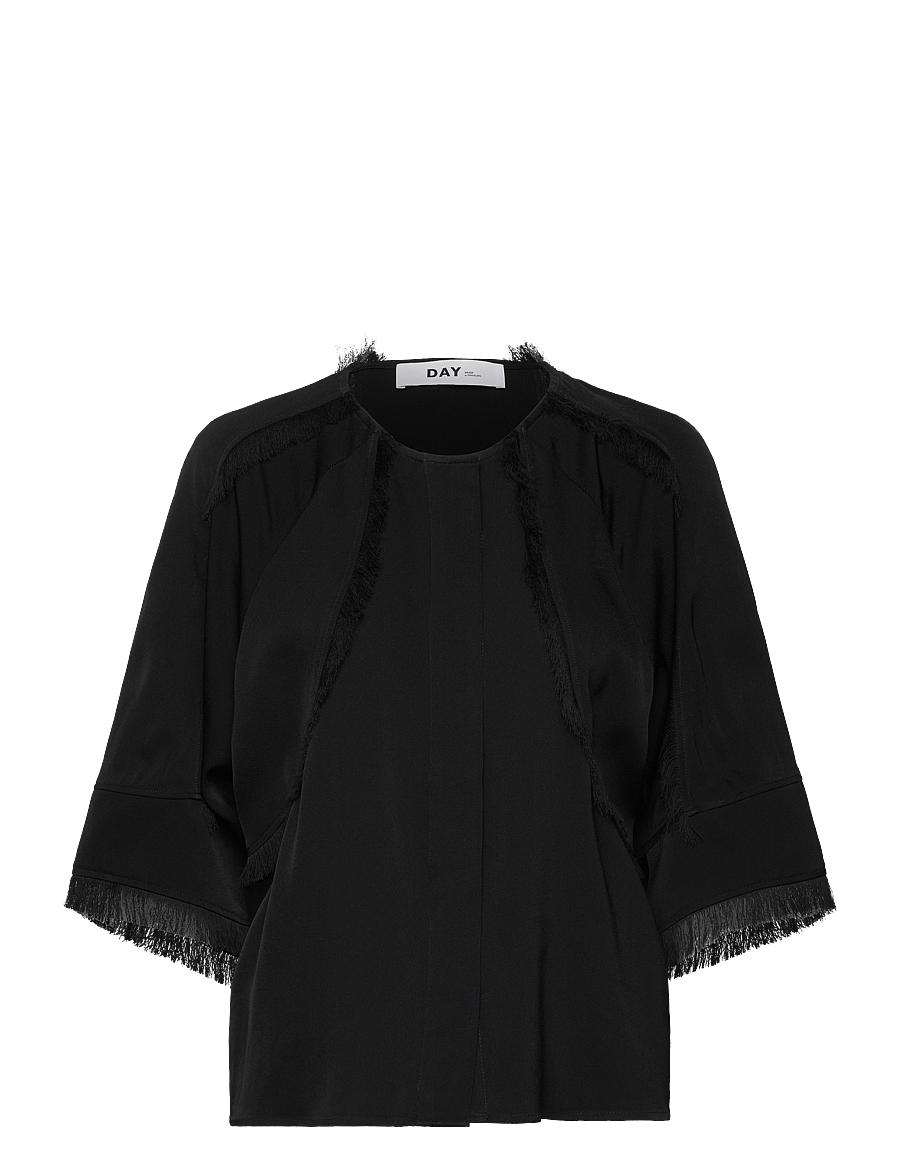 Day Birger et Mikkelsen - Zelie - Matte Crepe - kortærmede bluser - black - 1
