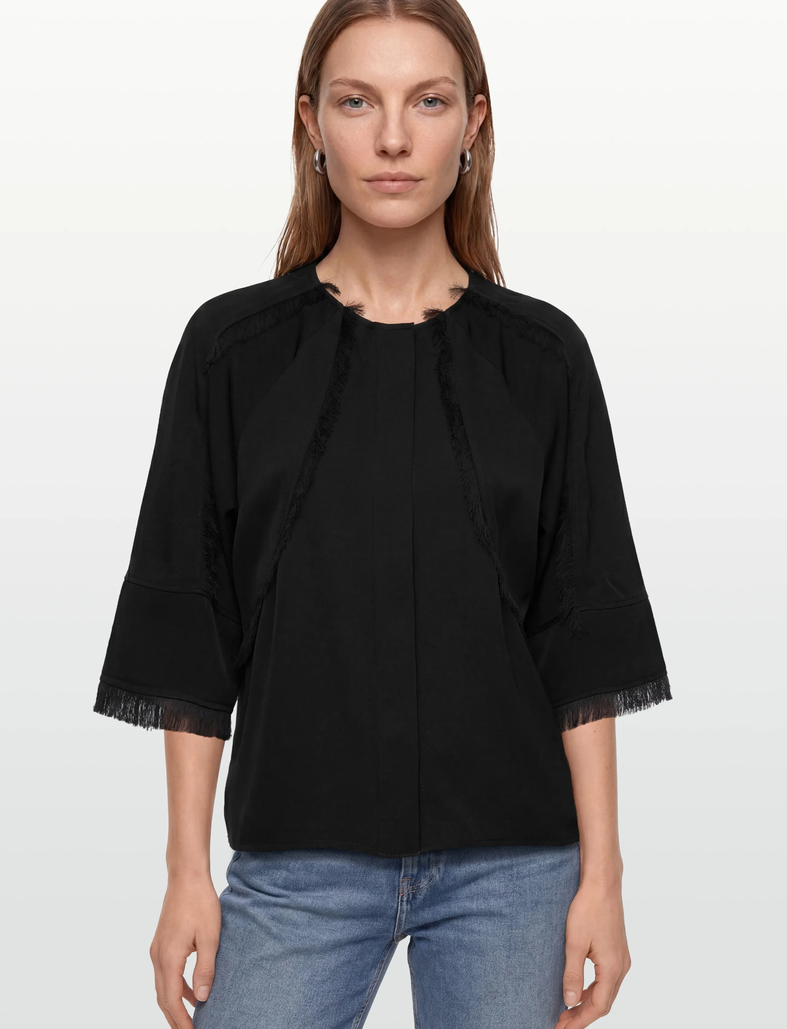 Day Birger et Mikkelsen - Zelie - Matte Crepe - short-sleeved blouses - black - 3