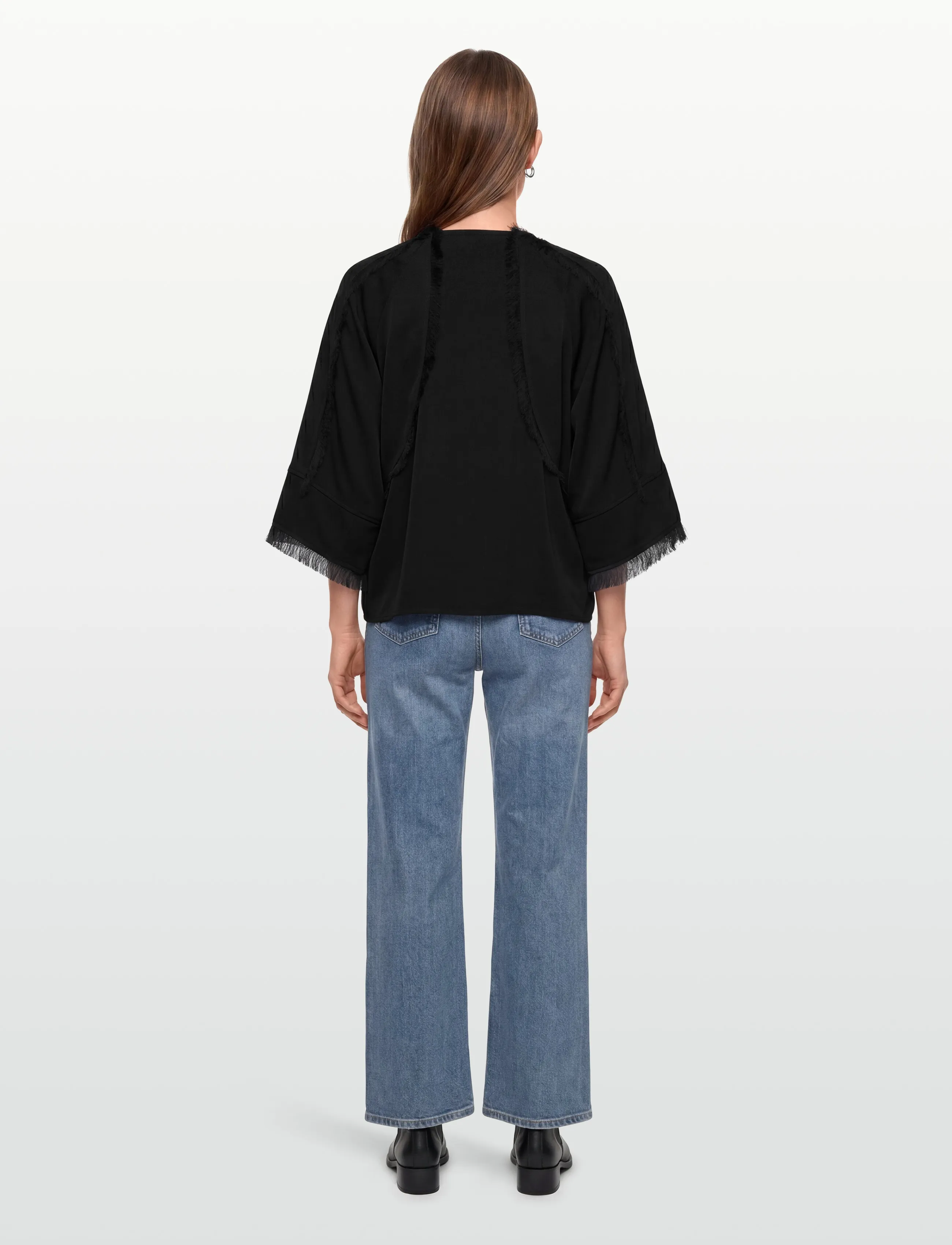 Day Birger et Mikkelsen - Zelie - Matte Crepe - short-sleeved blouses - black - 4