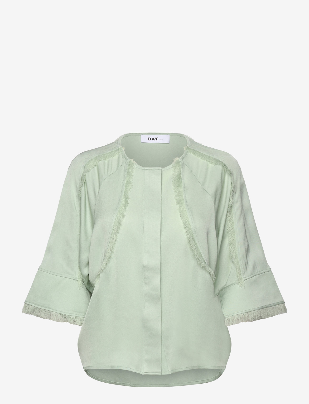 Day Birger et Mikkelsen - Zelie - Matte Crepe - lühikeste varrukatega pluusid - green lily - 0