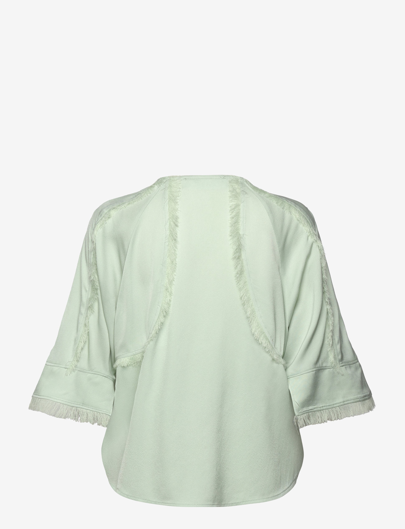 Day Birger et Mikkelsen - Zelie - Matte Crepe - lühikeste varrukatega pluusid - green lily - 1