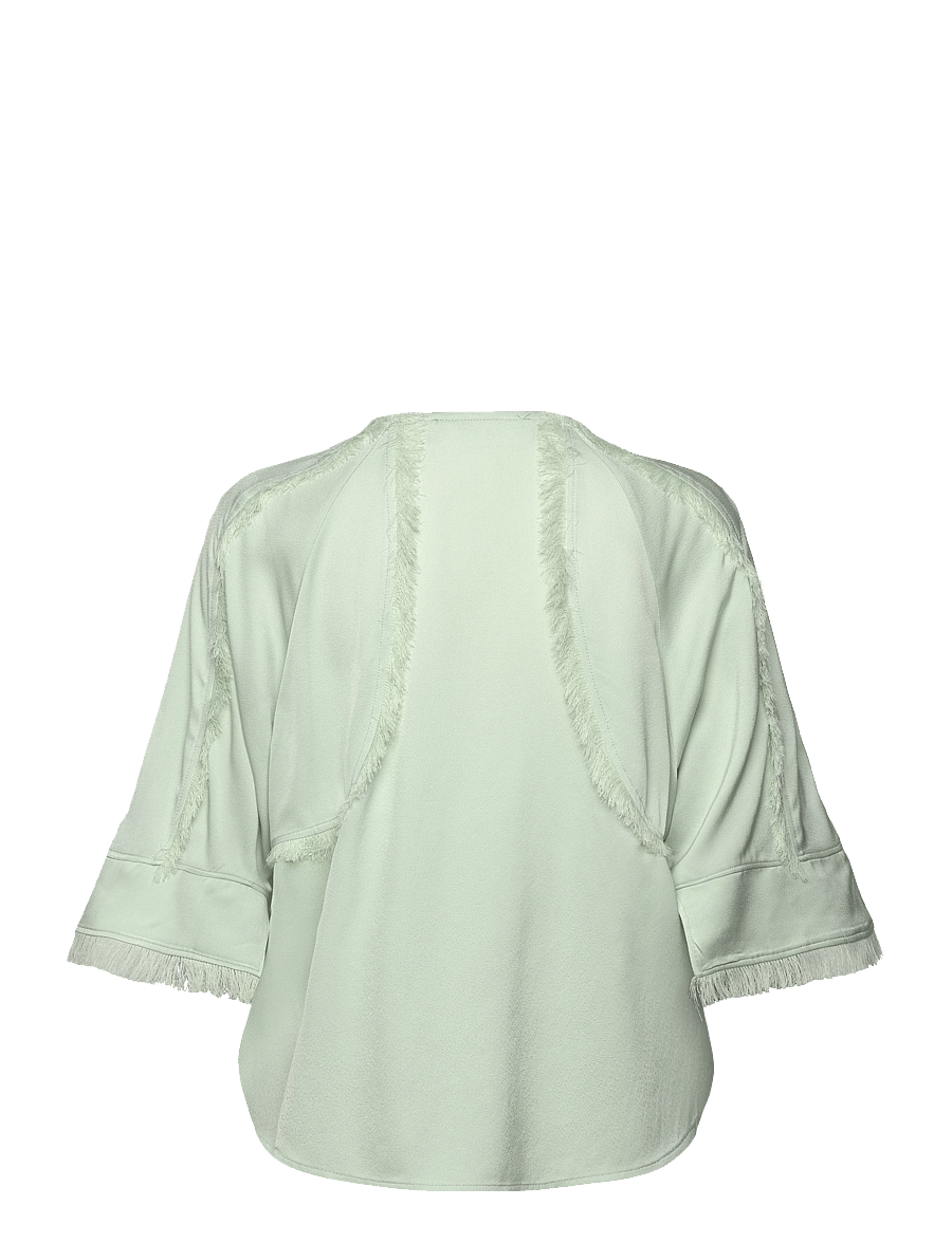 Day Birger et Mikkelsen - Zelie - Matte Crepe - kurzärmelige blusen - green lily - 2