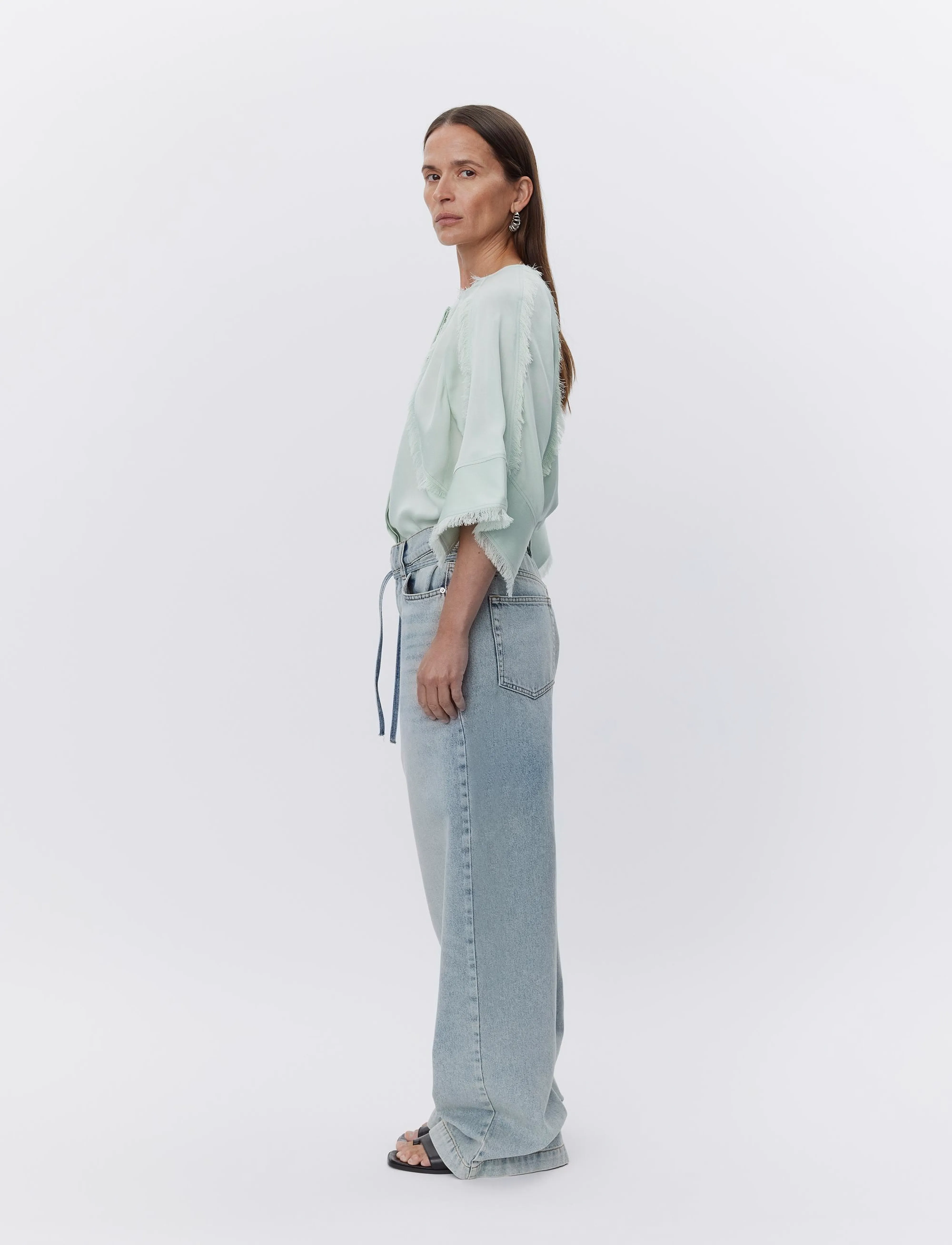 Day Birger et Mikkelsen - Zelie - Matte Crepe - kurzämlige blusen - green lily - 3
