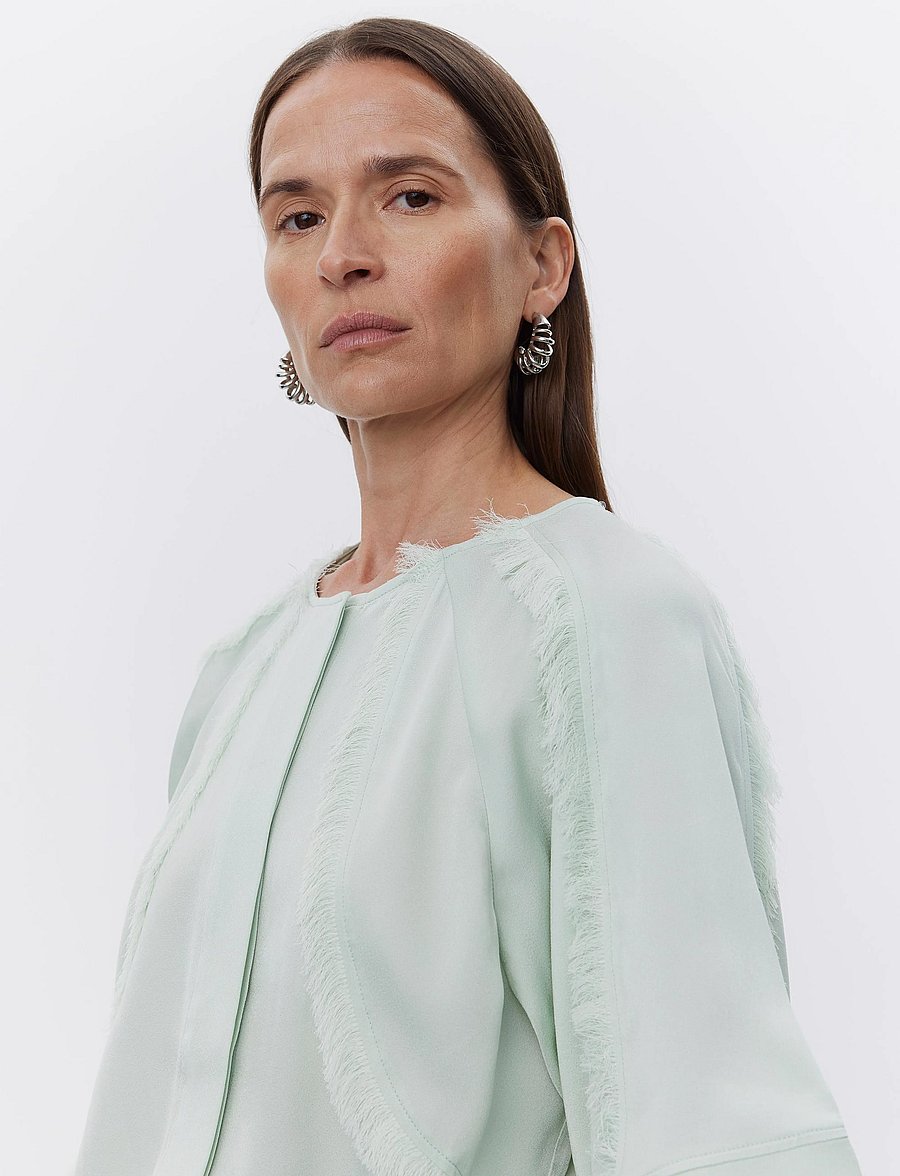 Day Birger et Mikkelsen - Zelie - Matte Crepe - kurzärmelige blusen - green lily - 5