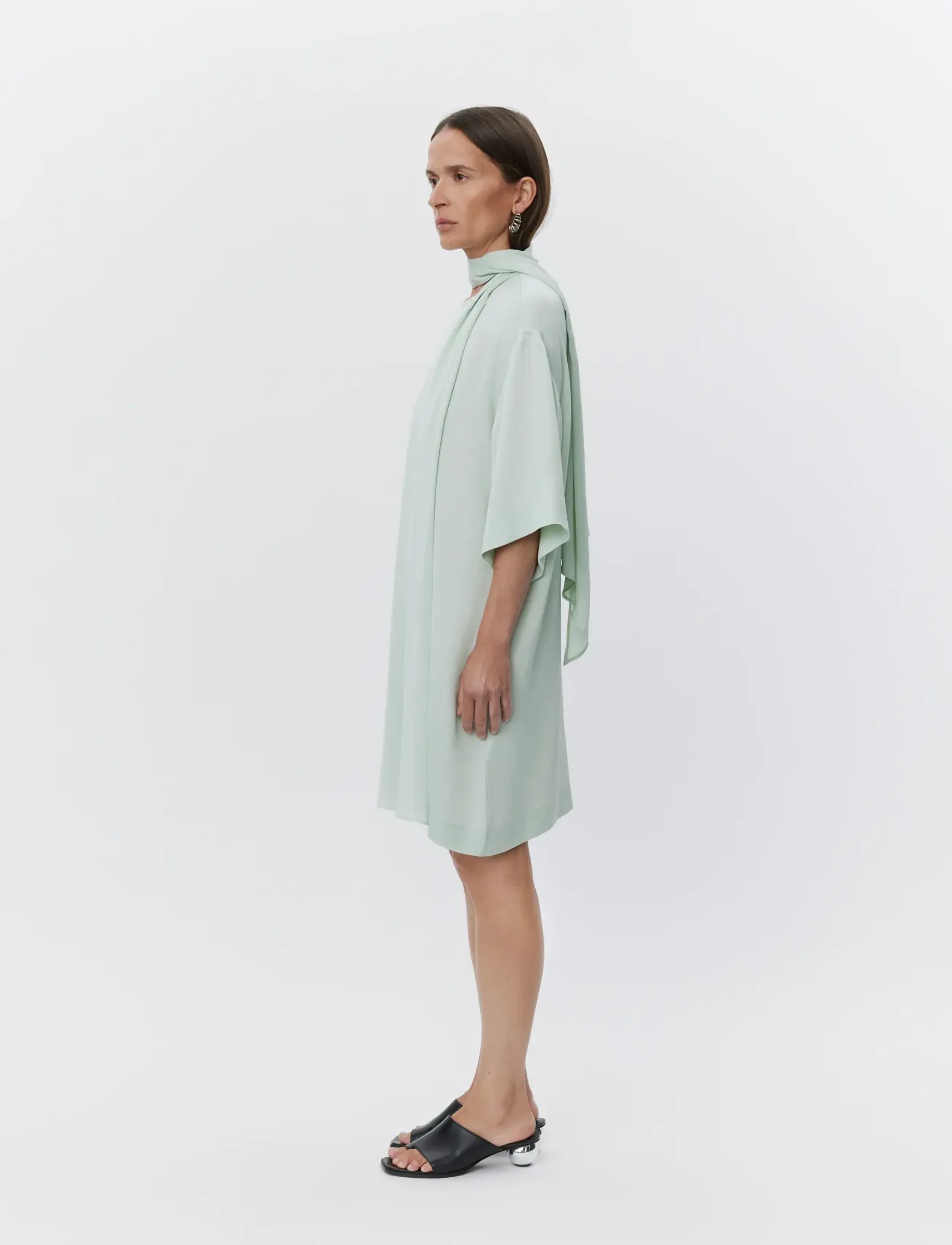 Day Birger et Mikkelsen - Alaia - Matte Crepe - korte jurken - green lily - 4