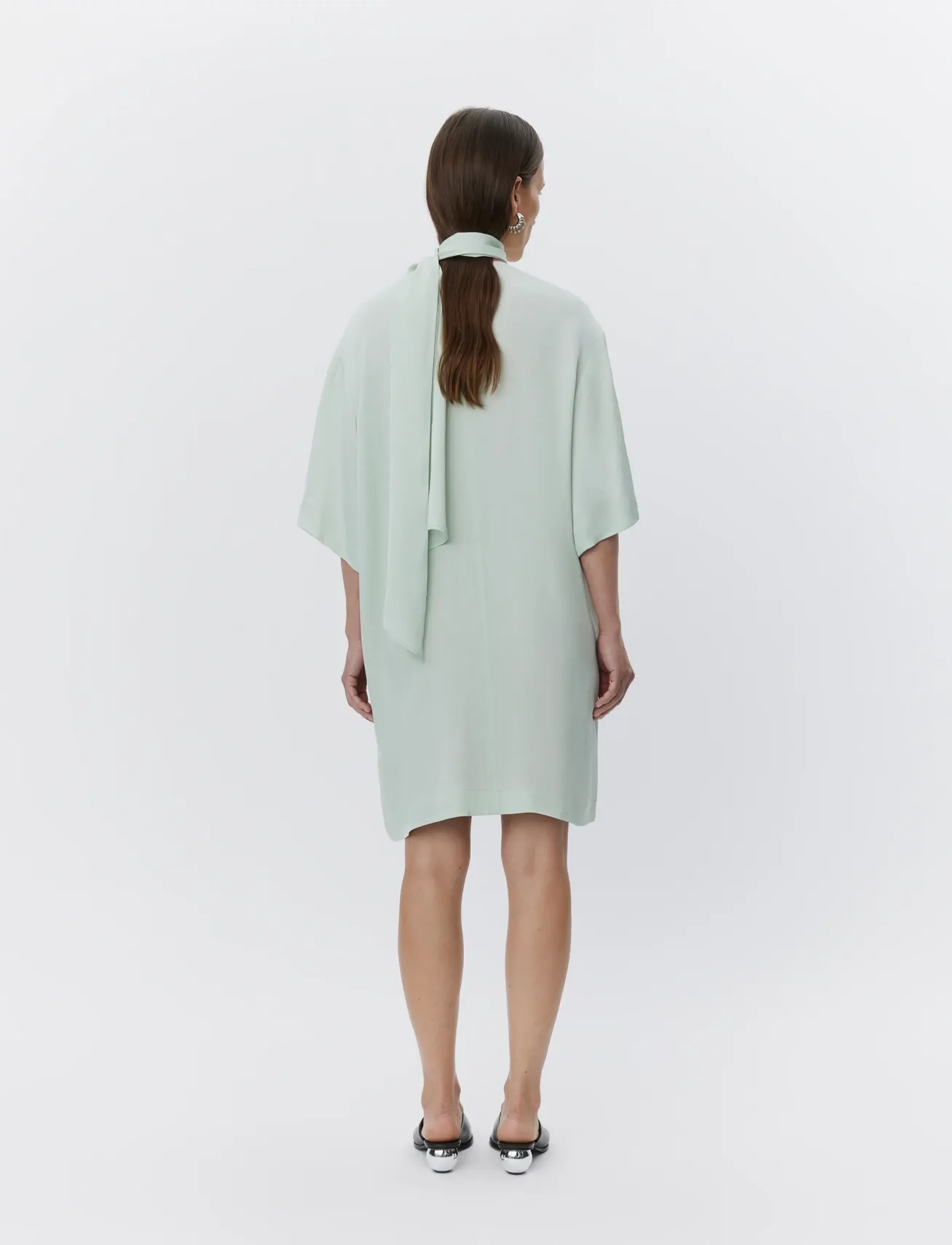 Day Birger et Mikkelsen - Alaia - Matte Crepe - korte jurken - green lily - 5