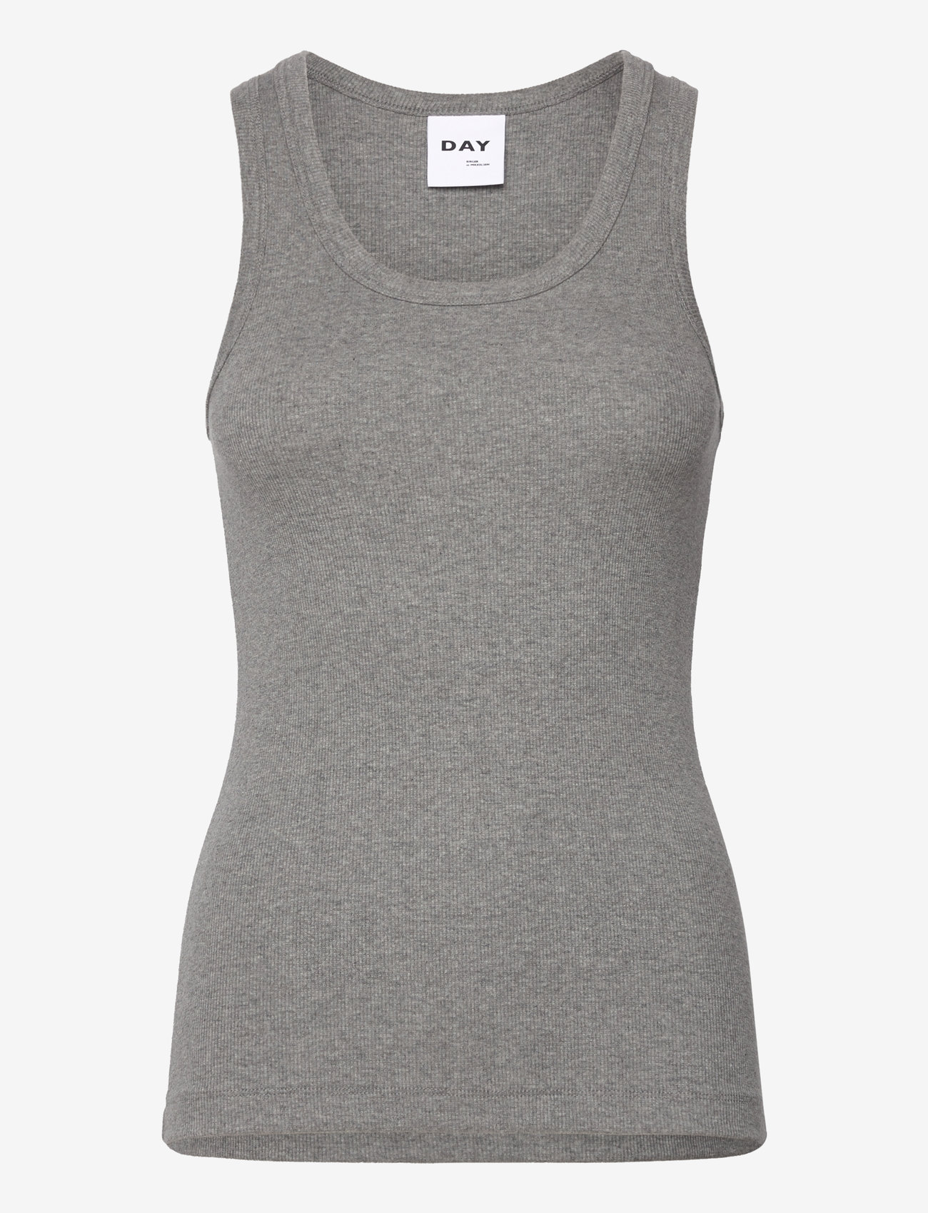Day Birger et Mikkelsen - Camilo - Classic Rib Melange - tanktops - medium grey melange - 0