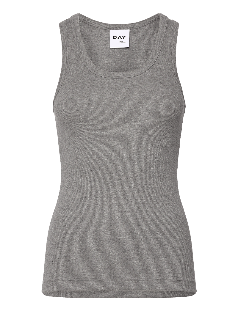 Day Birger et Mikkelsen - Camilo - Classic Rib Melange - tanktops - medium grey melange - 0