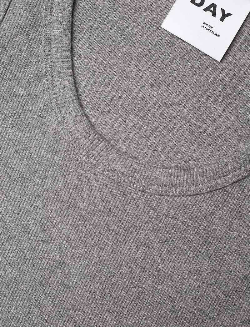 Day Birger et Mikkelsen - Camilo - Classic Rib Melange - tanktops - medium grey melange - 2