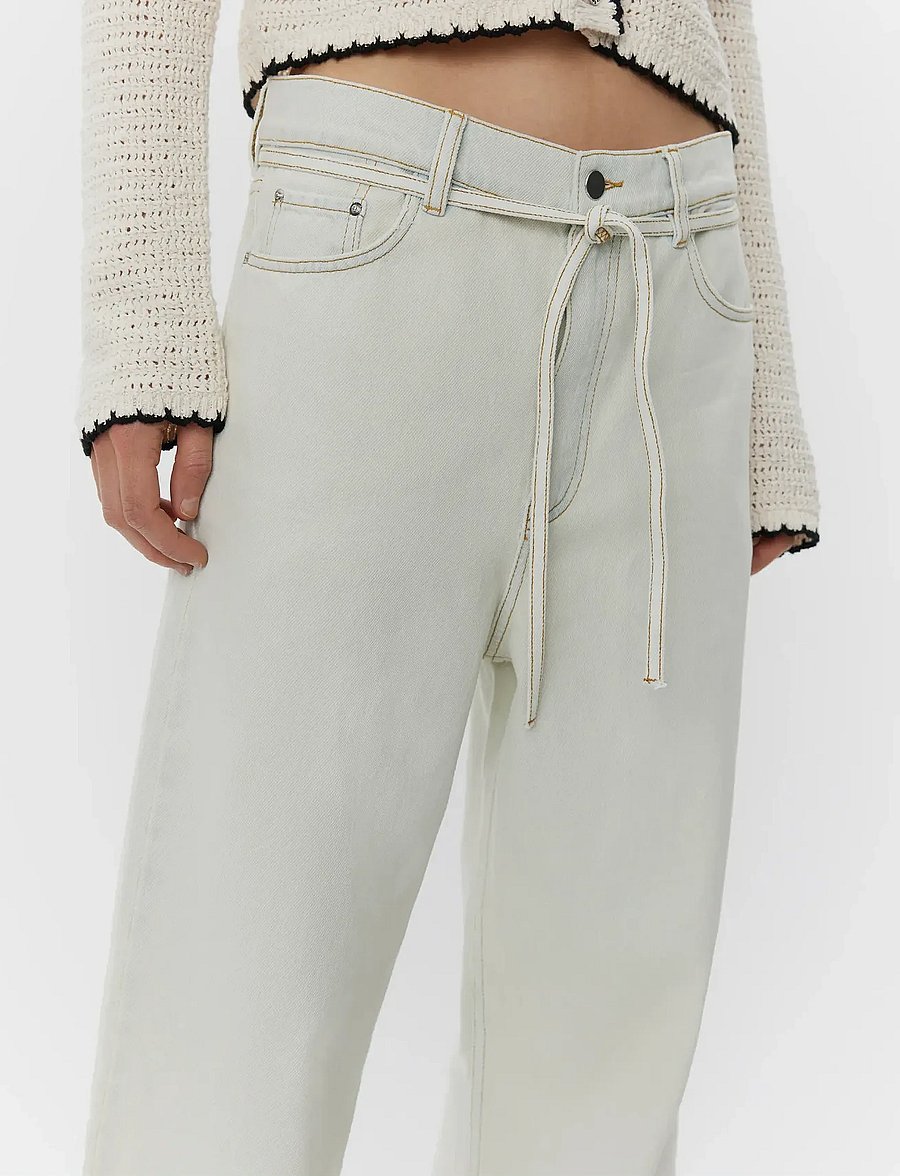 Day Birger et Mikkelsen - Elijah - Ice Bleached Denim - hosen mit weitem bein - ice bleached denim - 4