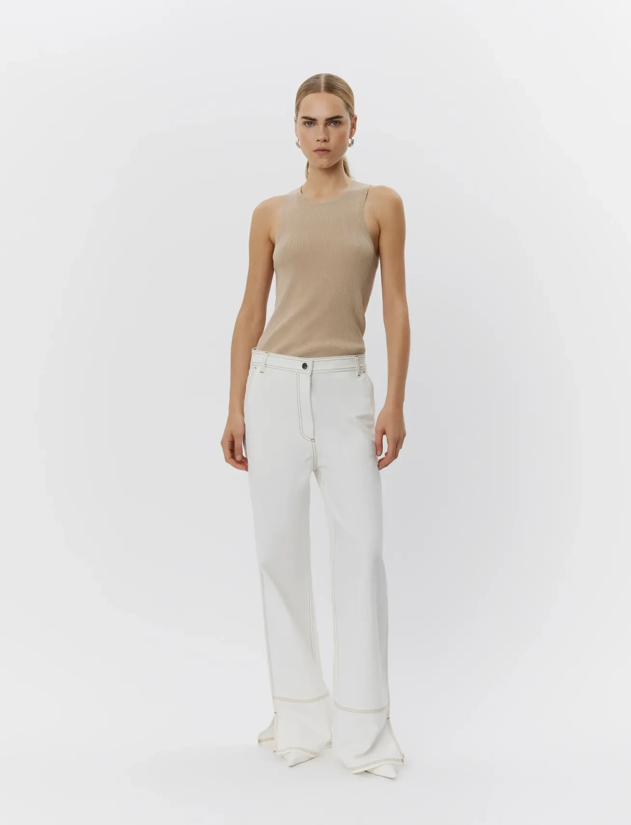 Day Birger et Mikkelsen Arana - Cotton Base - T-särgid ja alussärgid - HUMUS MELANGE / beige