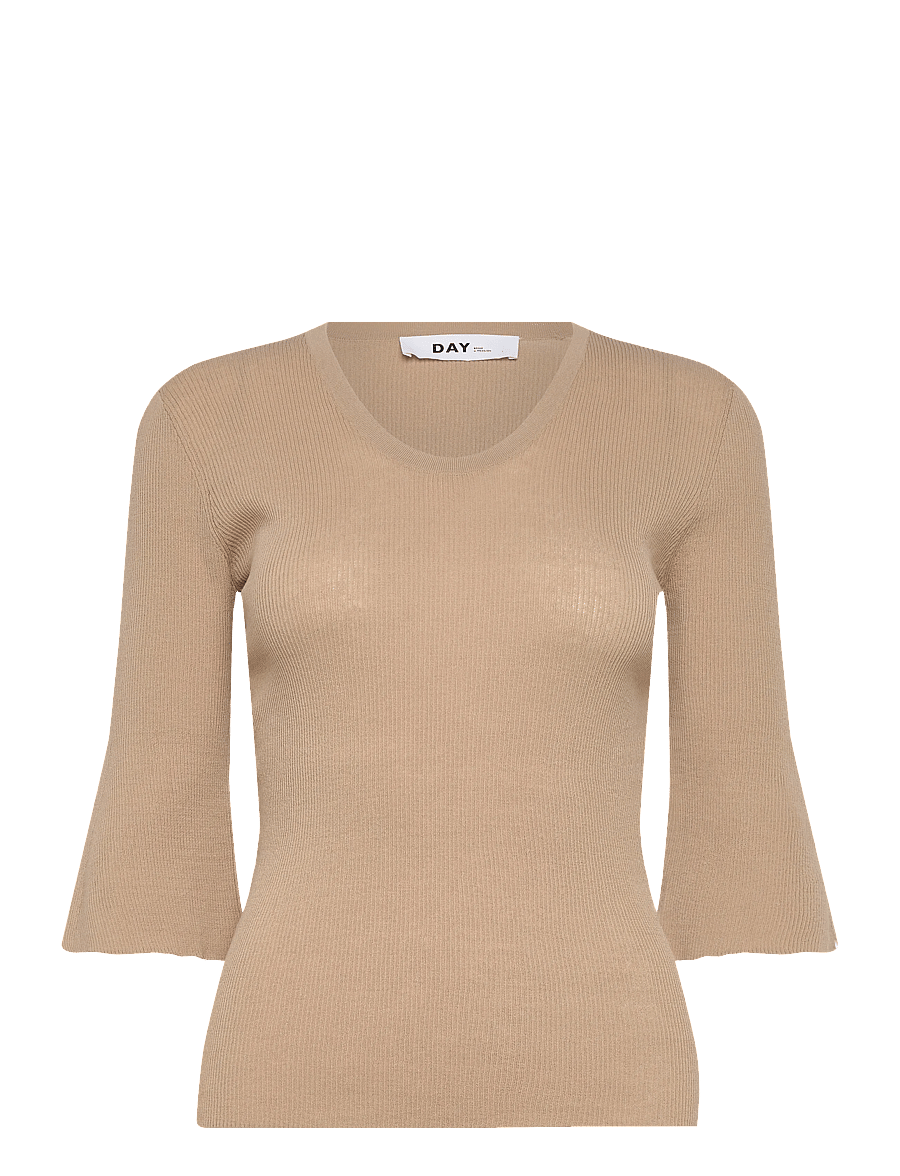 Day Birger et Mikkelsen - Lando - Cotton Base - stickade tröjor - humus - 1