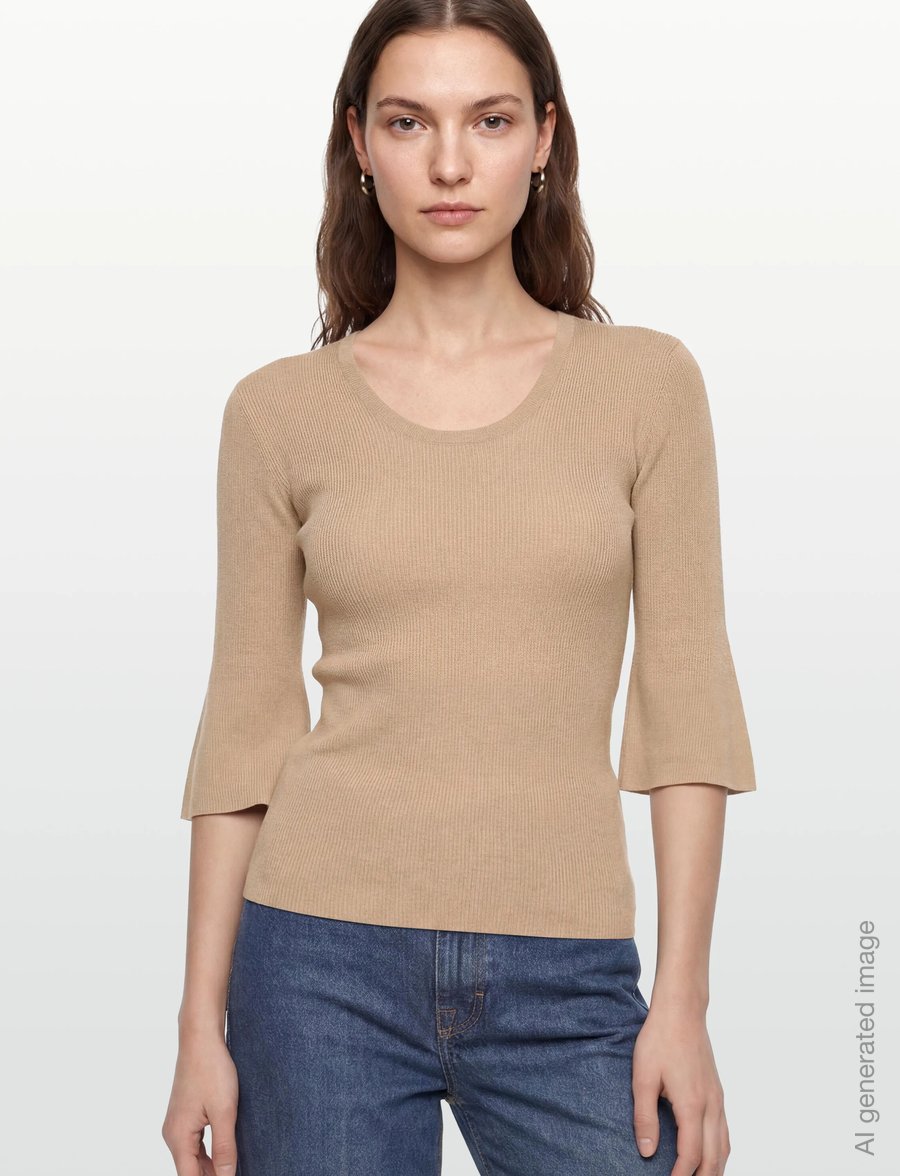 Day Birger et Mikkelsen - Lando - Cotton Base - stickade tröjor - humus - 3