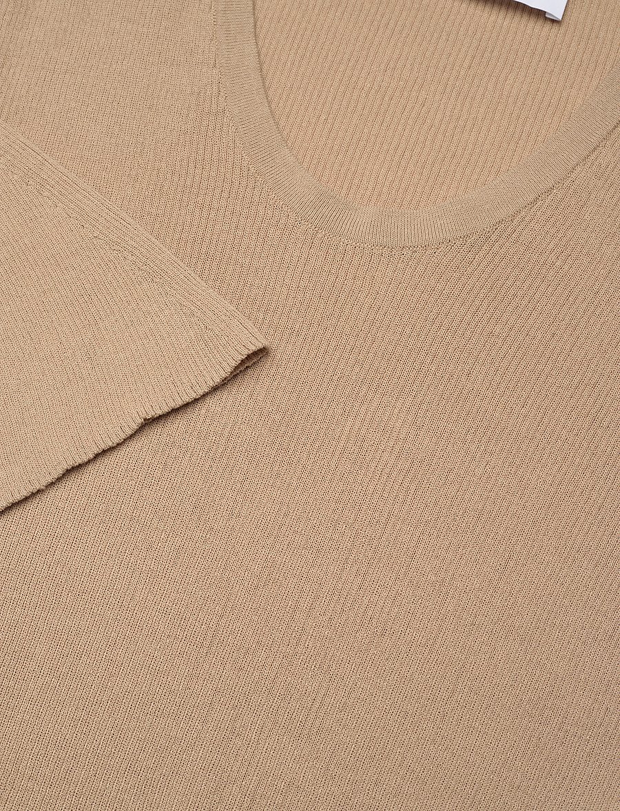 Day Birger et Mikkelsen - Lando - Cotton Base - stickade tröjor - humus - 5
