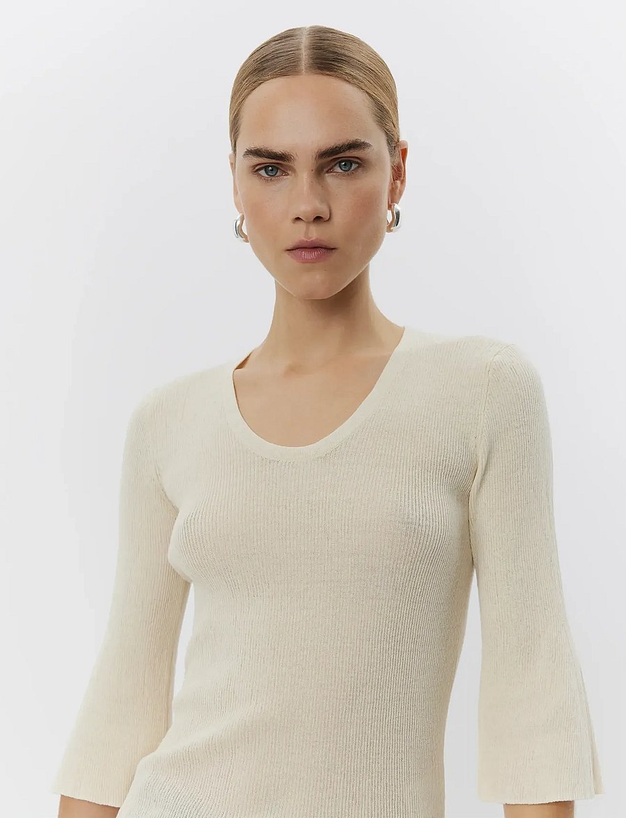 Day Birger et Mikkelsen - Lando - Cotton Base - striktrøjer - pistachio shell. - 0