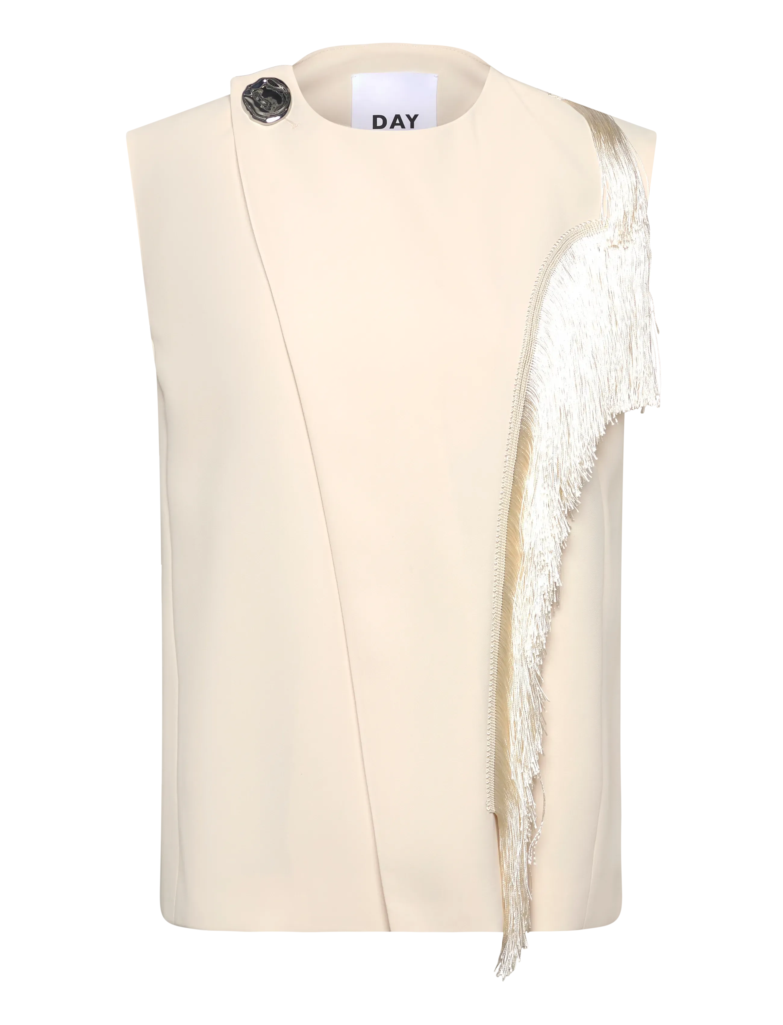 Day Birger et Mikkelsen Levy Classic Gabardine, Kvinder, Frynsevest, Cream, Str: 44