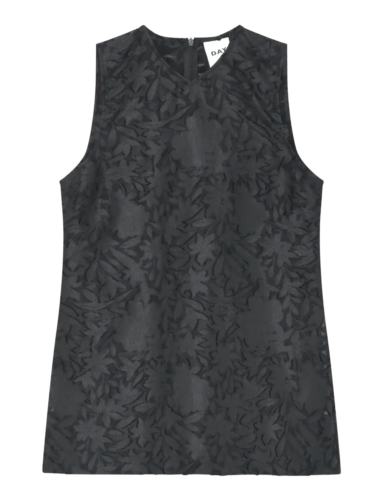 Day Birger et Mikkelsen Ash Refined Structure, Kvinder, Tekstureret Ærmeløs Top, Sort, Str: 42