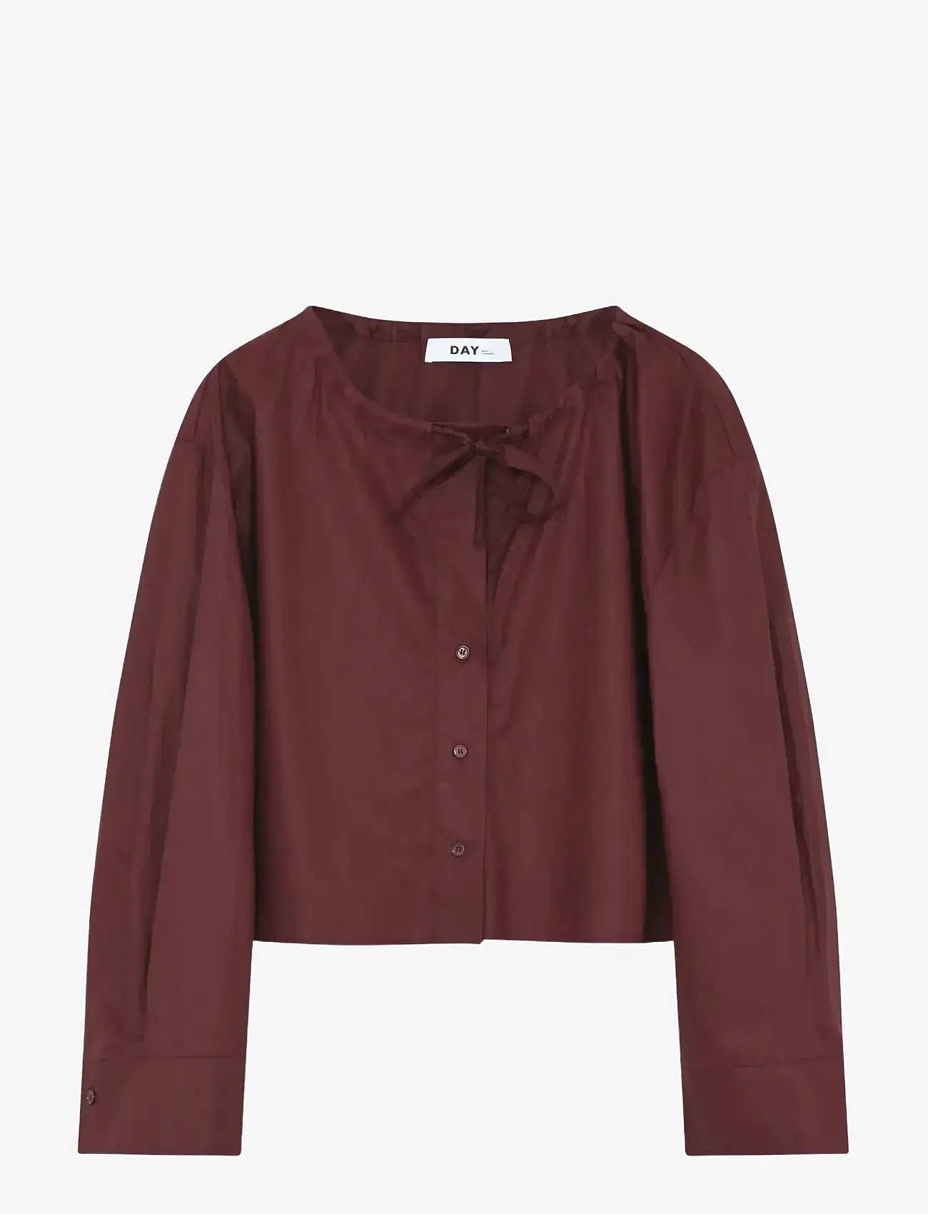 Day Birger et Mikkelsen - Birch - Cotton Chintz - langärmlige hemden - bitter chocolate.. - 0