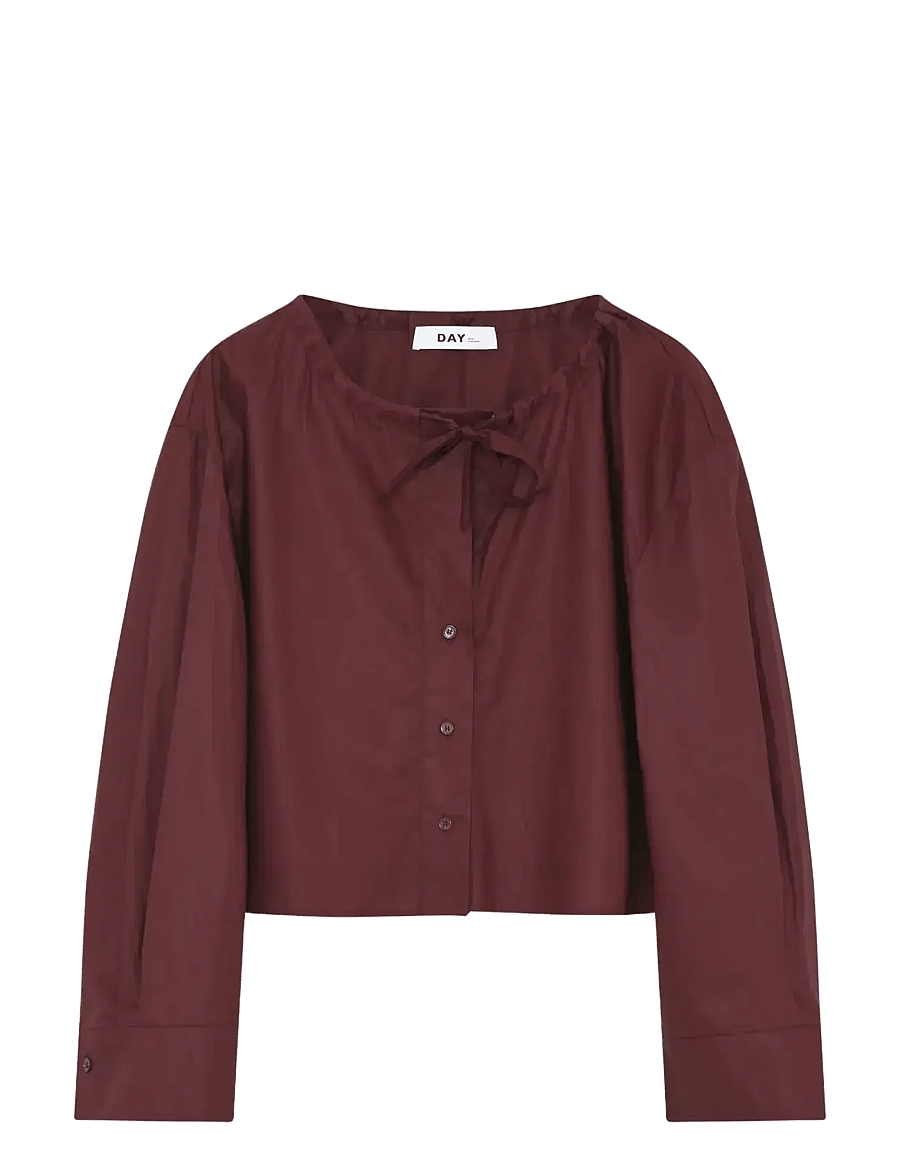 Day Birger et Mikkelsen - Birch - Cotton Chintz - chemises à manches longues - bitter chocolate.. - 1