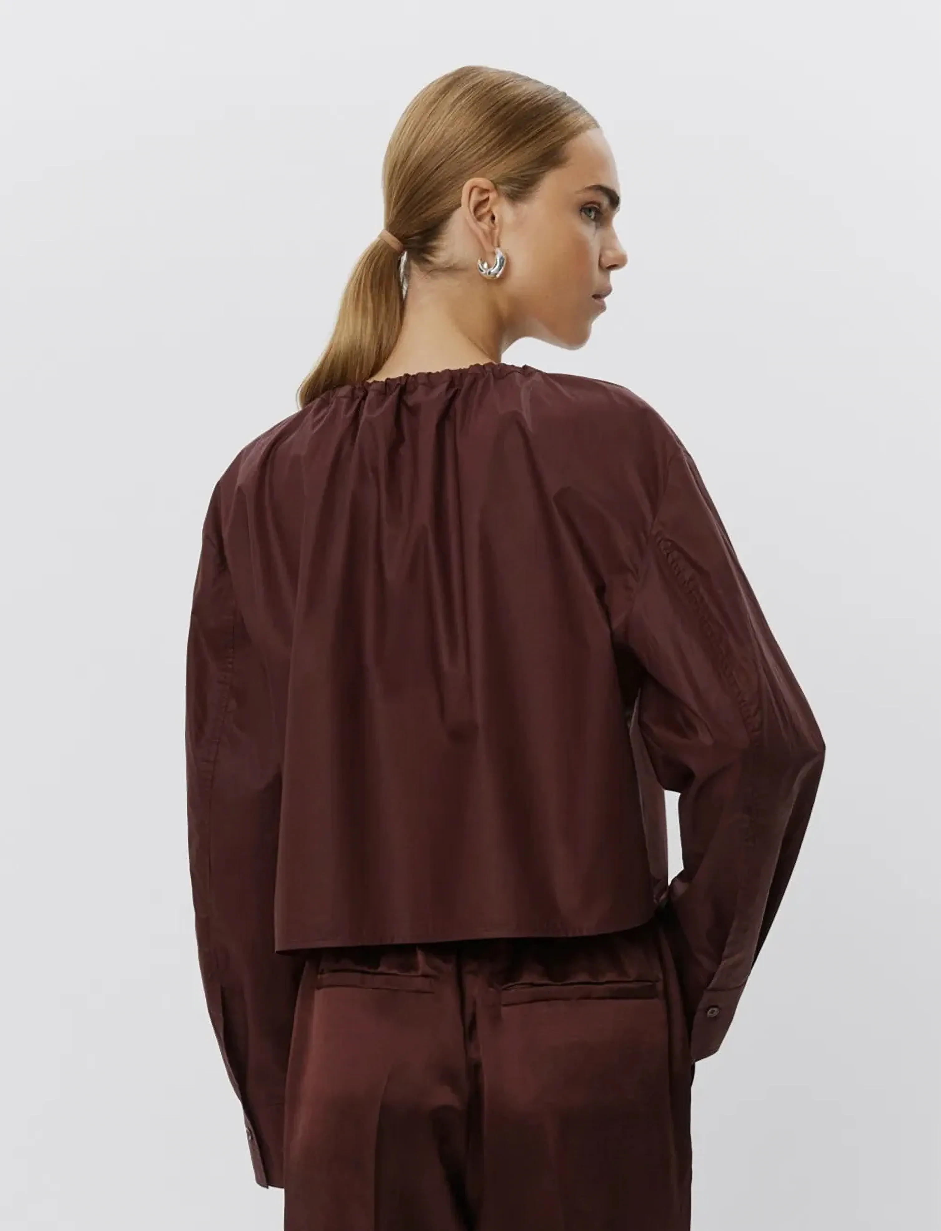 Day Birger et Mikkelsen - Birch - Cotton Chintz - long-sleeved shirts - bitter chocolate.. - 2
