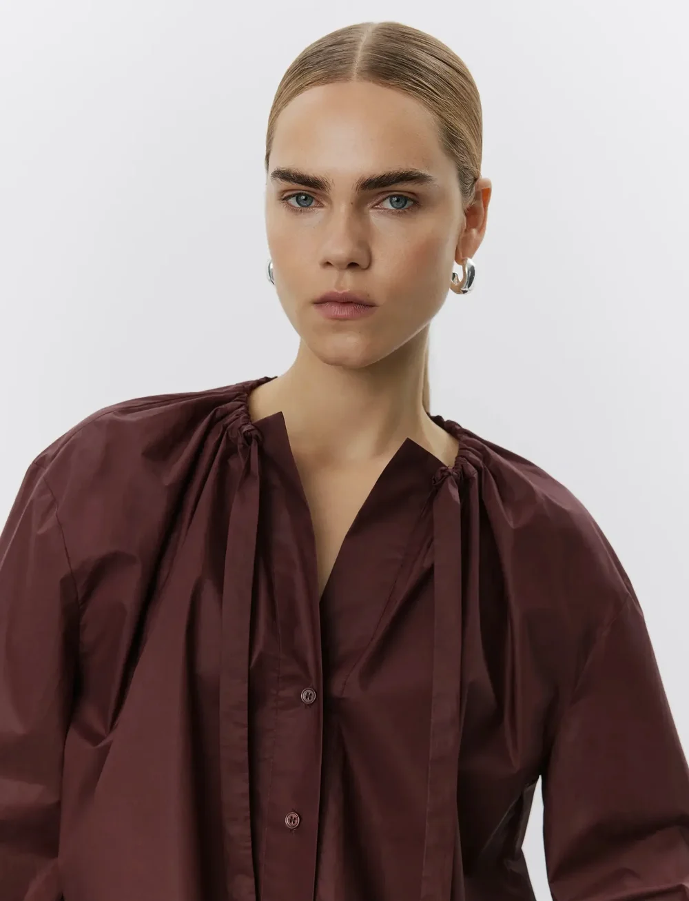 Day Birger et Mikkelsen - Birch - Cotton Chintz - jeansblouses - bitter chocolate.. - 3