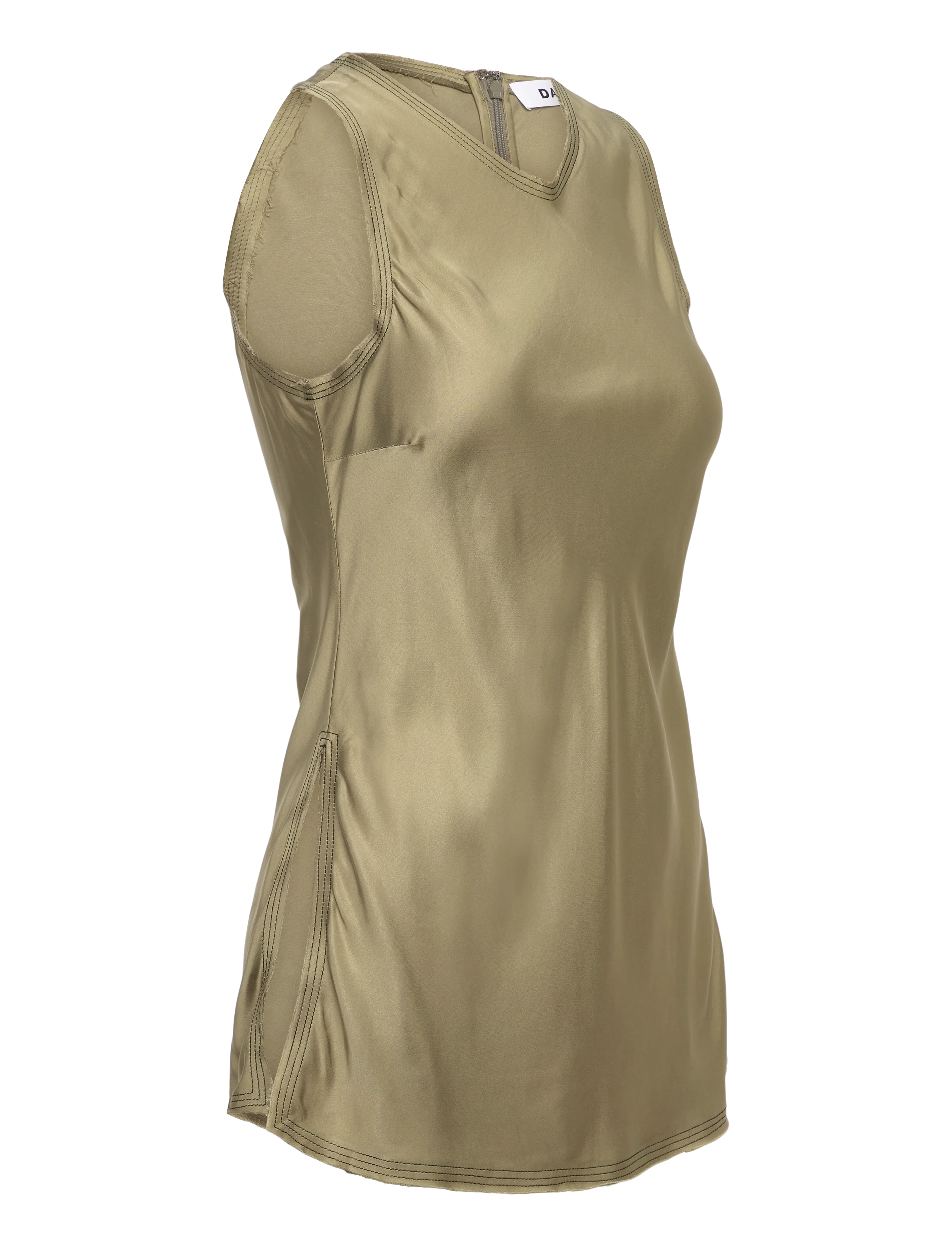 Day Birger et Mikkelsen - Callie - Fluid Viscose - sleeveless tops - sage khaki - 4