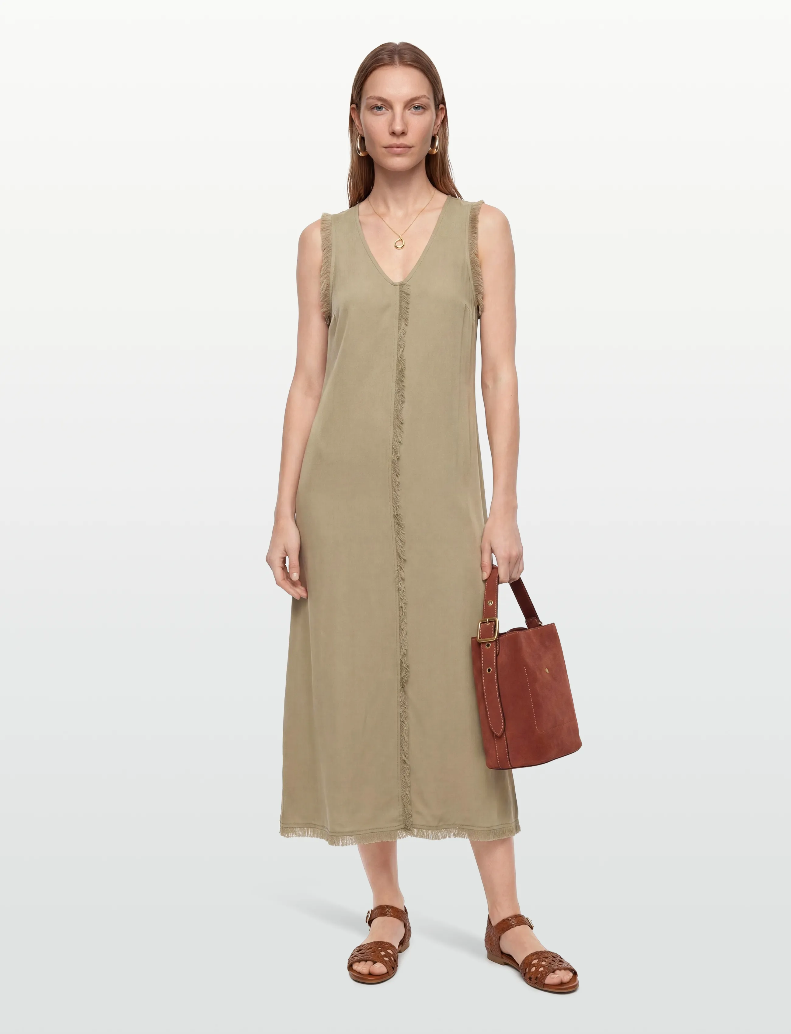 Day Birger et Mikkelsen Dasha - Matte Crepe, 36, Beige, Kjoler > Knælange Og Midi, Dame