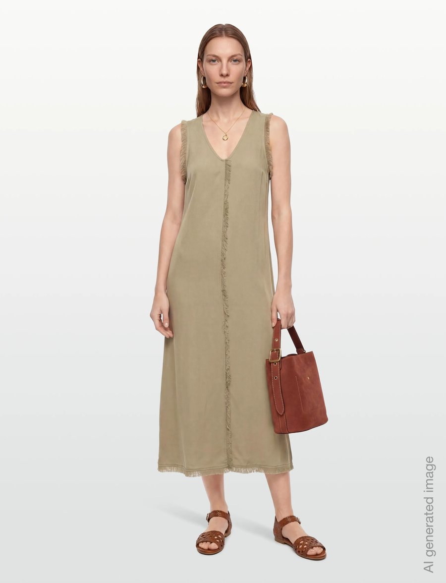 Day Birger et Mikkelsen - Dasha - Matte Crepe - midikleider - sage khaki - 0