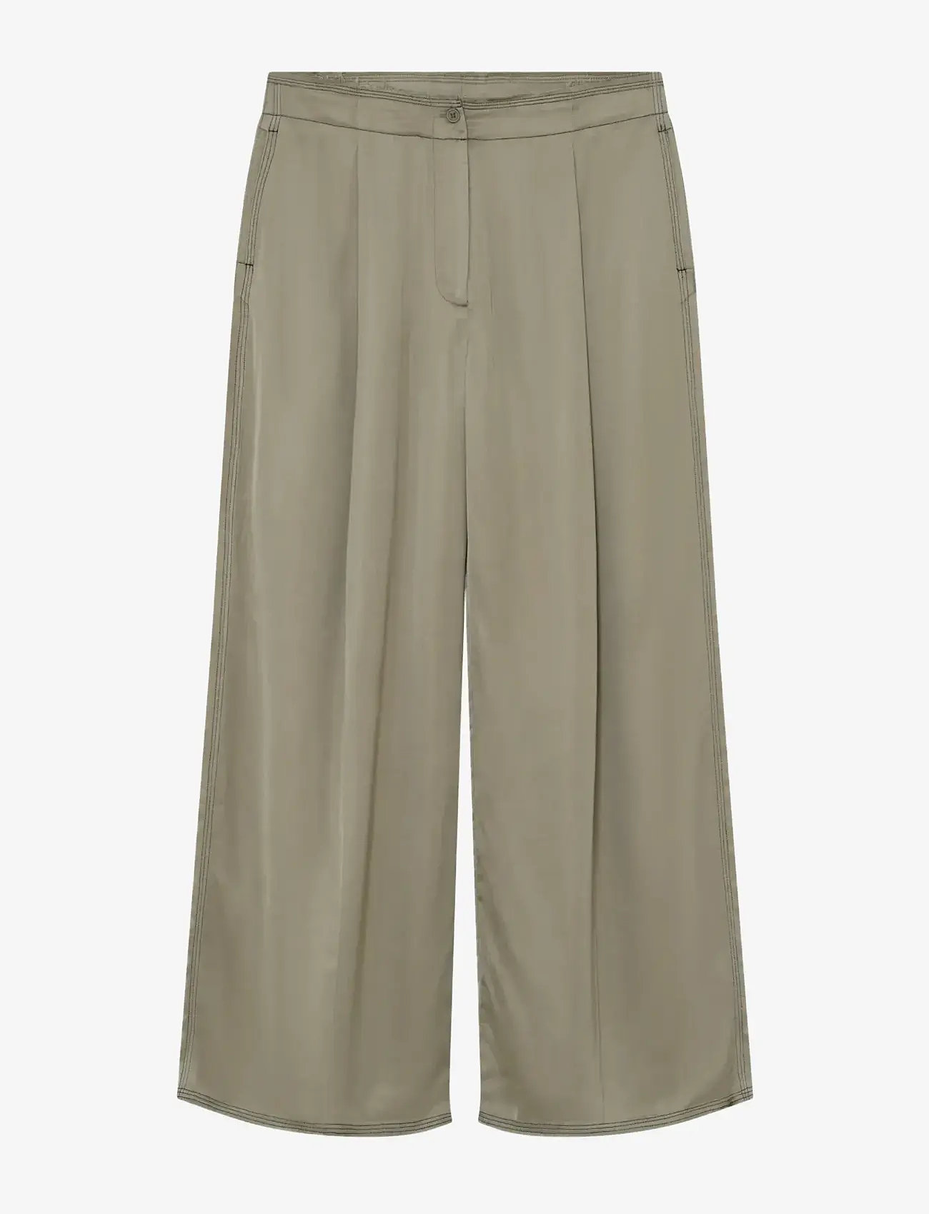 Day Birger et Mikkelsen - Fisher - Fluid Viscose - hosen mit weitem bein - sage khaki - 0