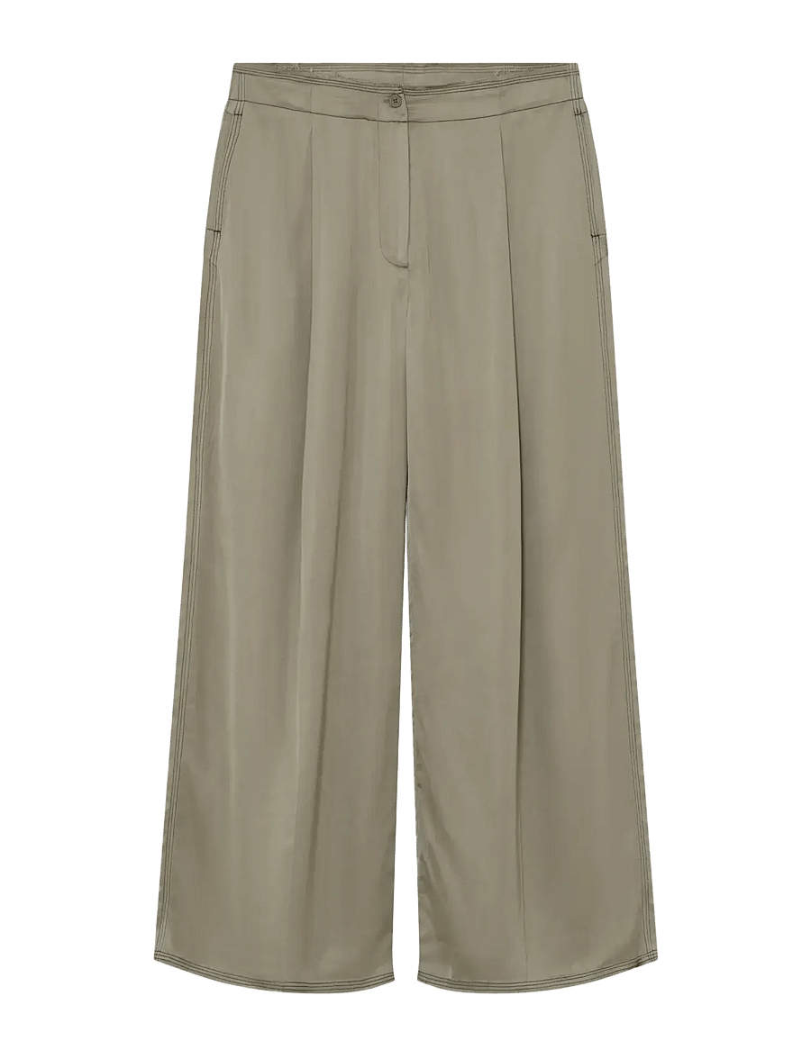Day Birger et Mikkelsen - Fisher - Fluid Viscose - hosen mit weitem bein - sage khaki - 1