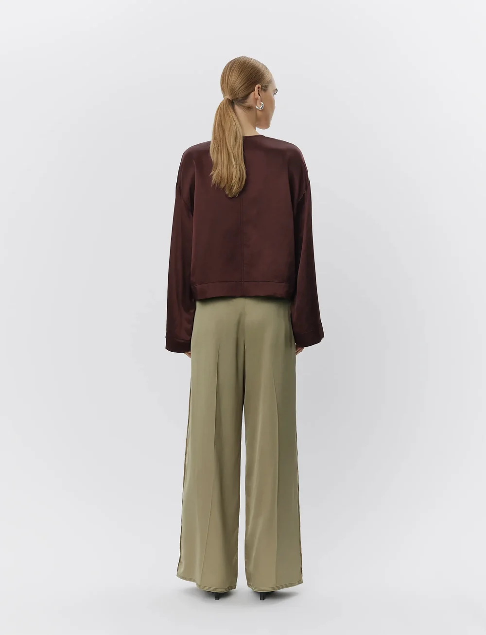 Day Birger et Mikkelsen - Fisher - Fluid Viscose - vida byxor - sage khaki - 2