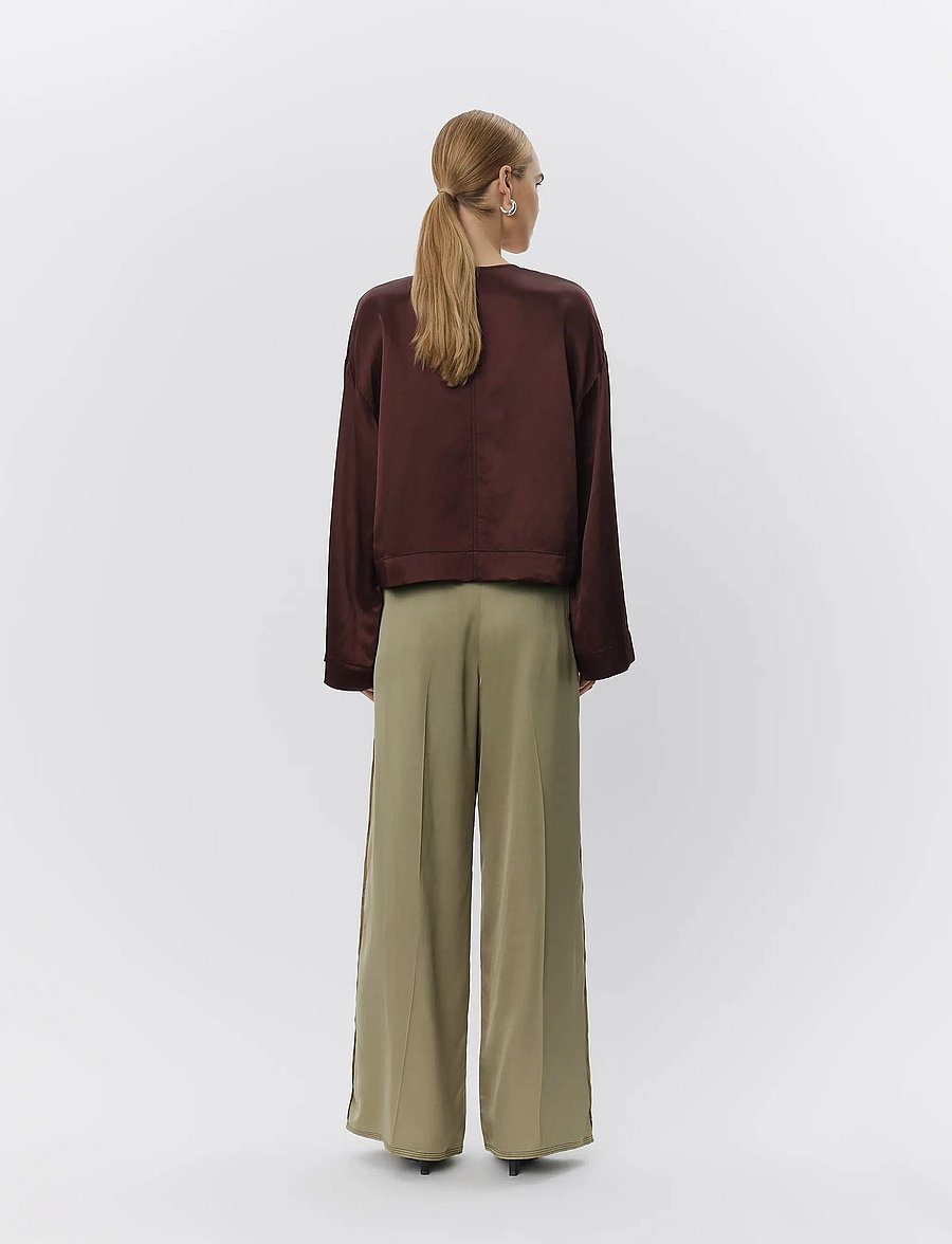 Day Birger et Mikkelsen - Fisher - Fluid Viscose - hosen mit weitem bein - sage khaki - 2