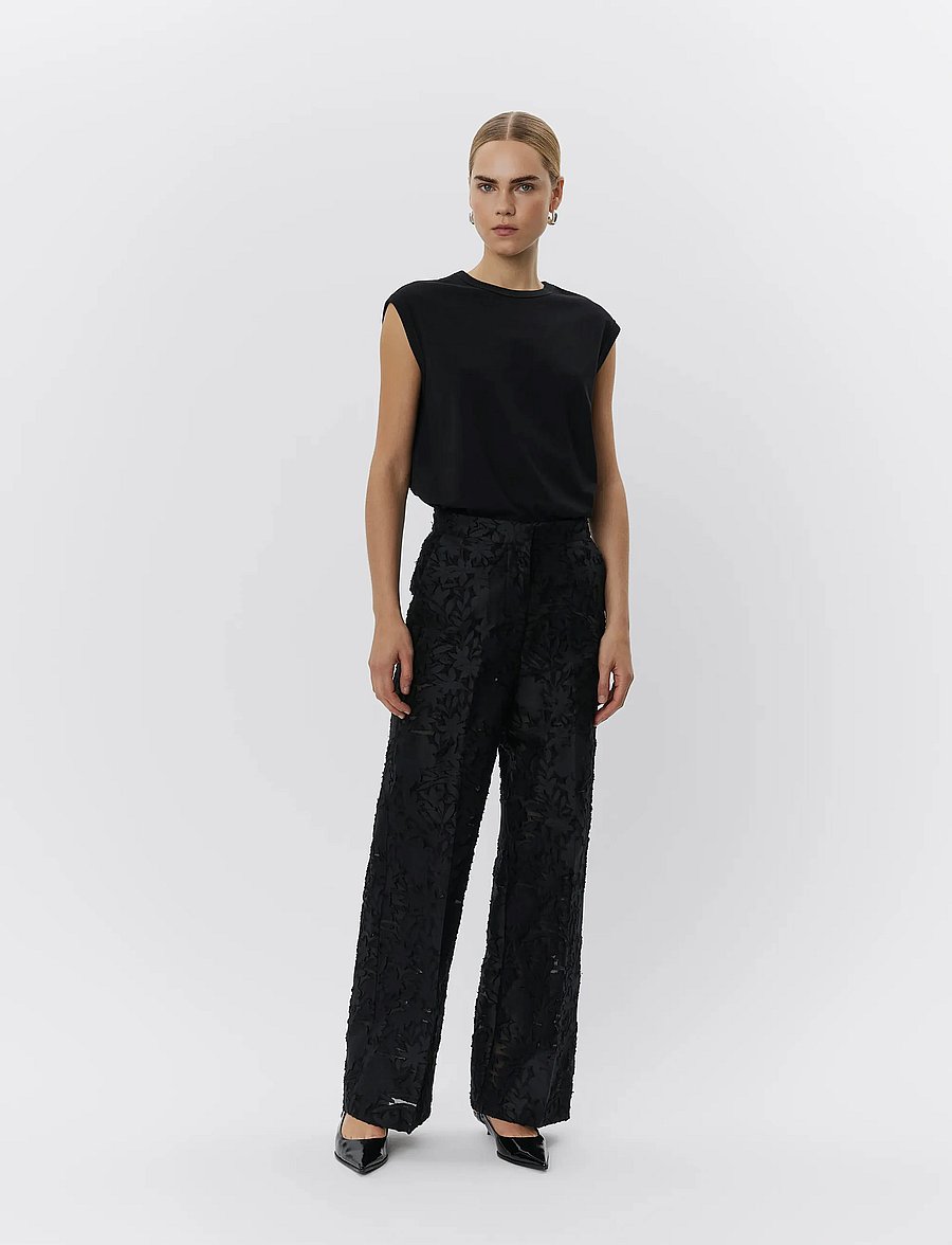 Day Birger et Mikkelsen - Hunt - Refined structure - hose mit geradem bein - black - 0
