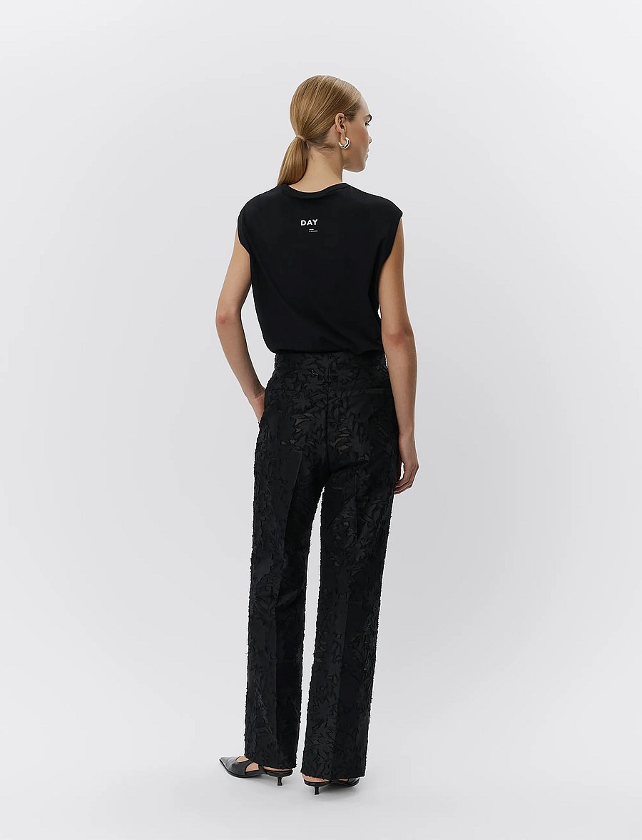 Day Birger et Mikkelsen - Hunt - Refined structure - hose mit geradem bein - black - 2