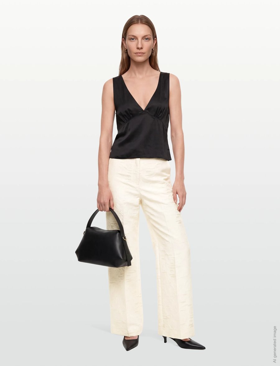 Day Birger et Mikkelsen - Hunt - Refined structure - hose mit geradem bein - pistachio shell - 0