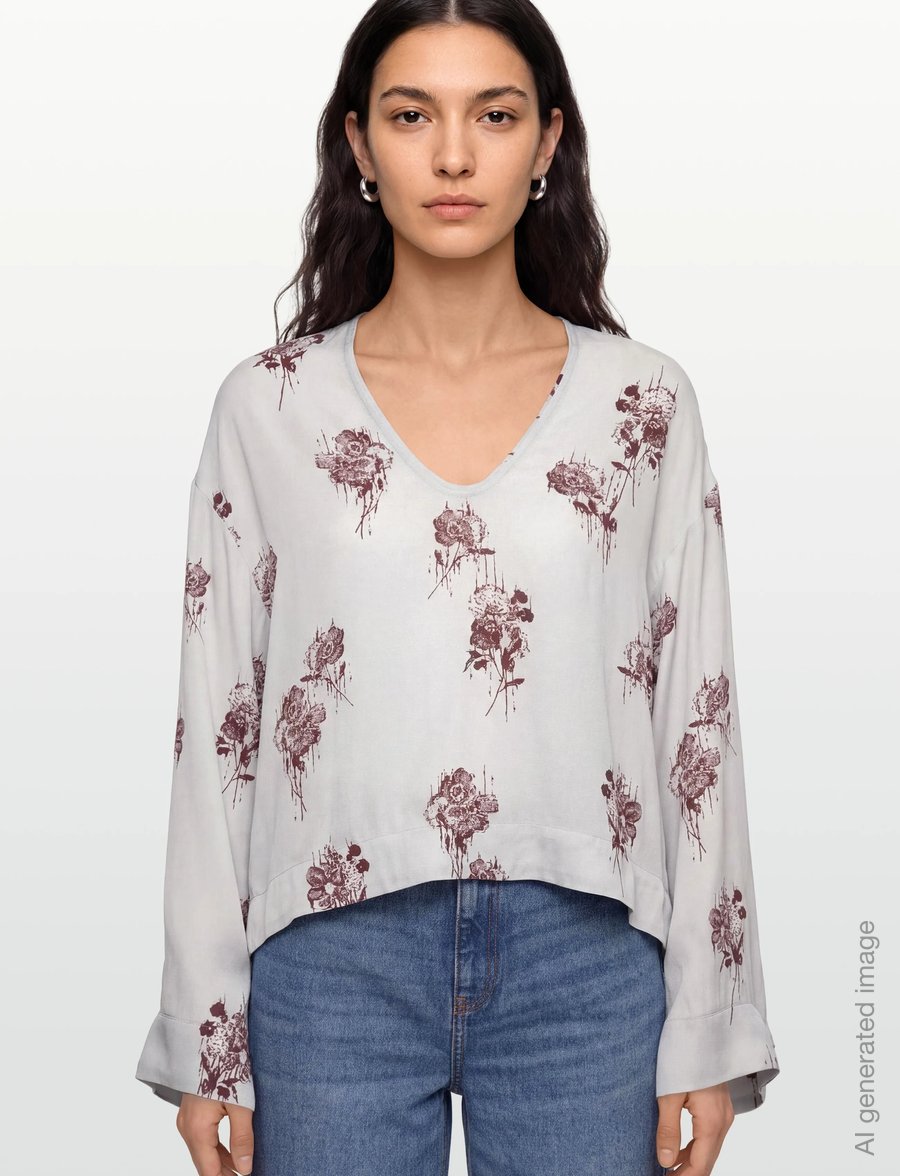 Day Birger et Mikkelsen - Newman - Pearl Falling Flowers - long sleeved blouses - pearl falling flower - 3