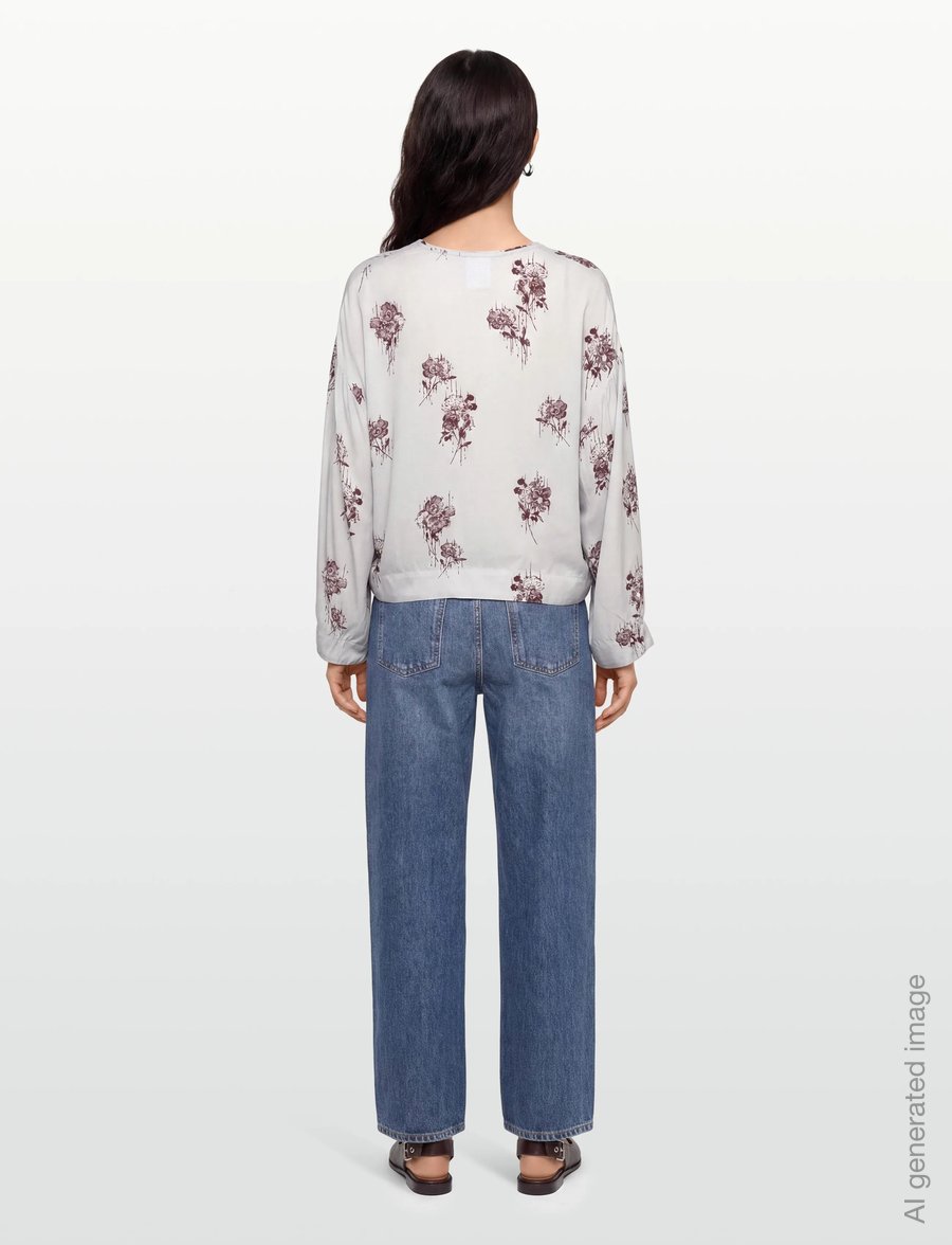 Day Birger et Mikkelsen - Newman - Pearl Falling Flowers - long sleeved blouses - pearl falling flower - 4