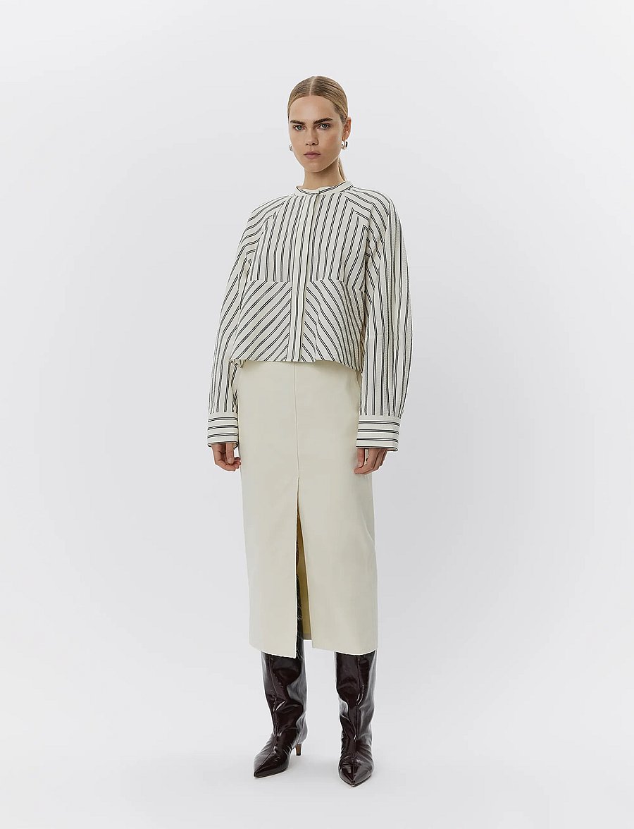 Day Birger et Mikkelsen - Springer - Delicate Stripes - långärmade skjortor - pistachio stripe - 0