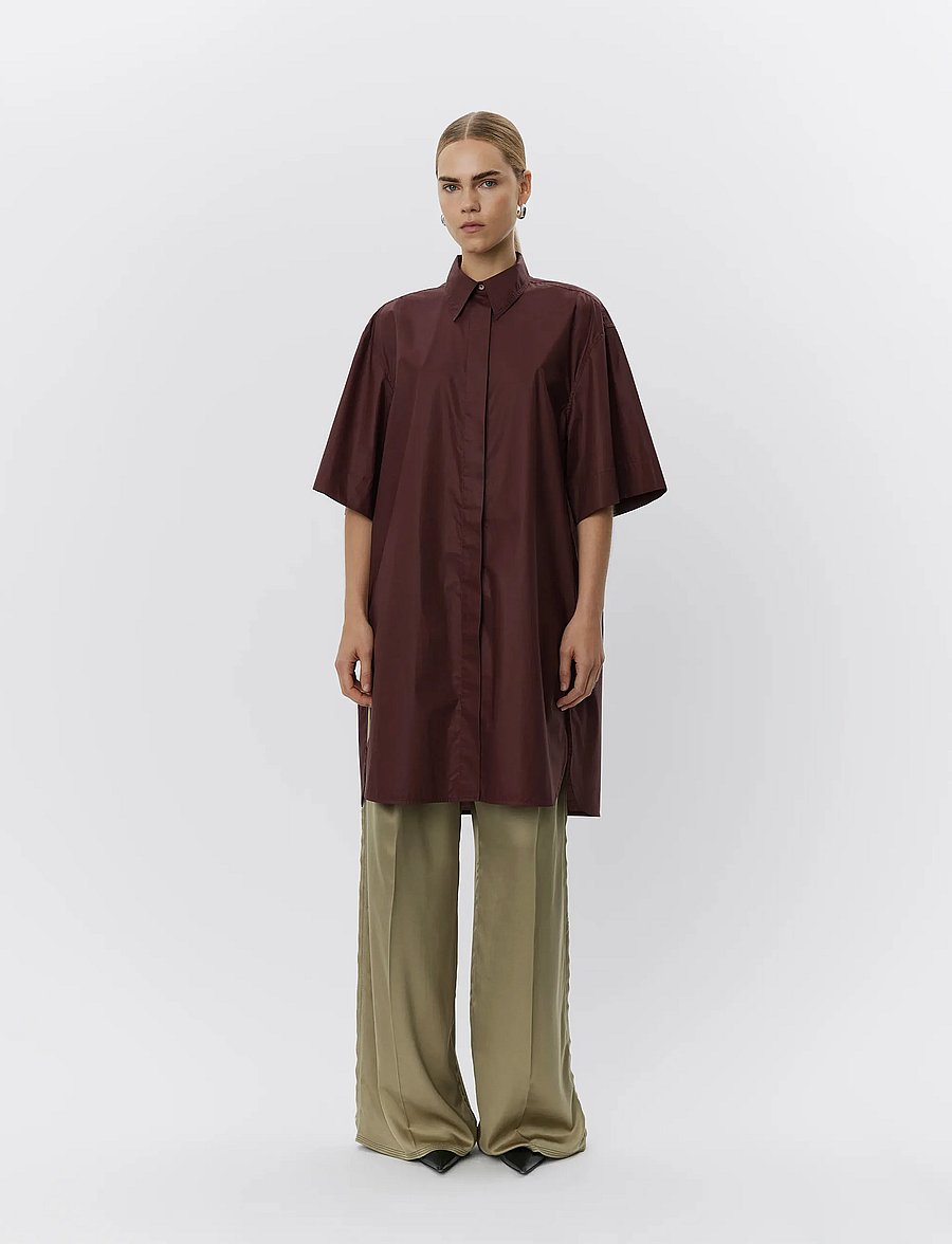 Day Birger et Mikkelsen - Stanton - Cotton Chintz - hemdkleider - bitter chocolate - 0