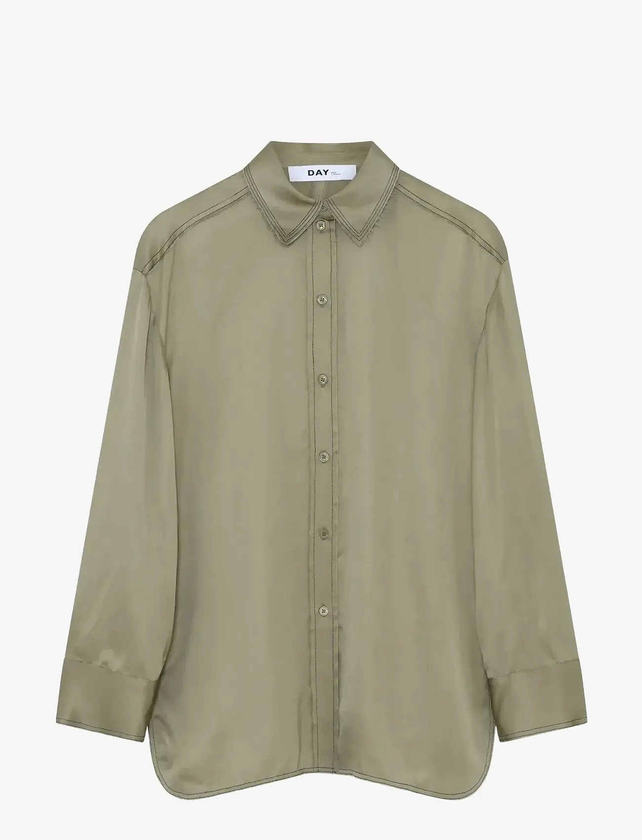 Day Birger et Mikkelsen - Strong - Fluid viscose - langärmlige hemden - sage khaki - 0