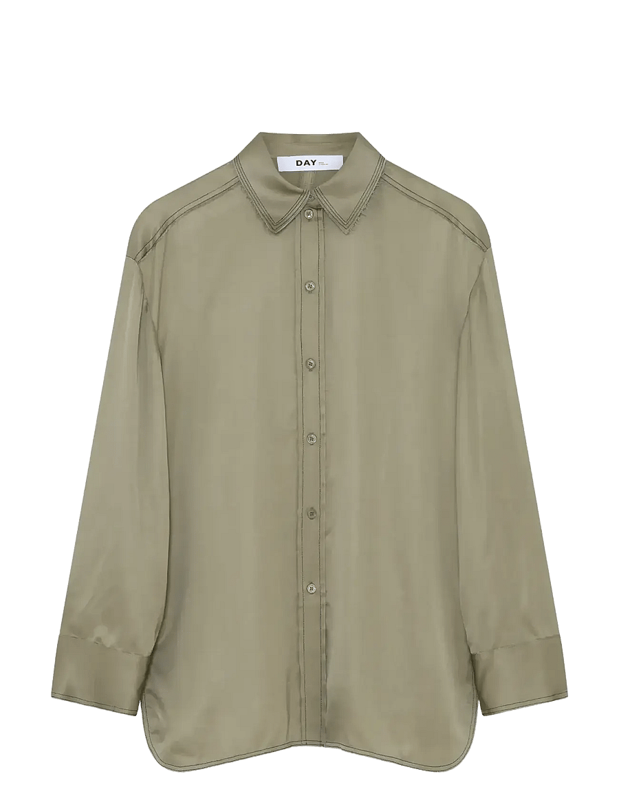 Day Birger et Mikkelsen - Strong - Fluid viscose - langärmlige hemden - sage khaki - 1
