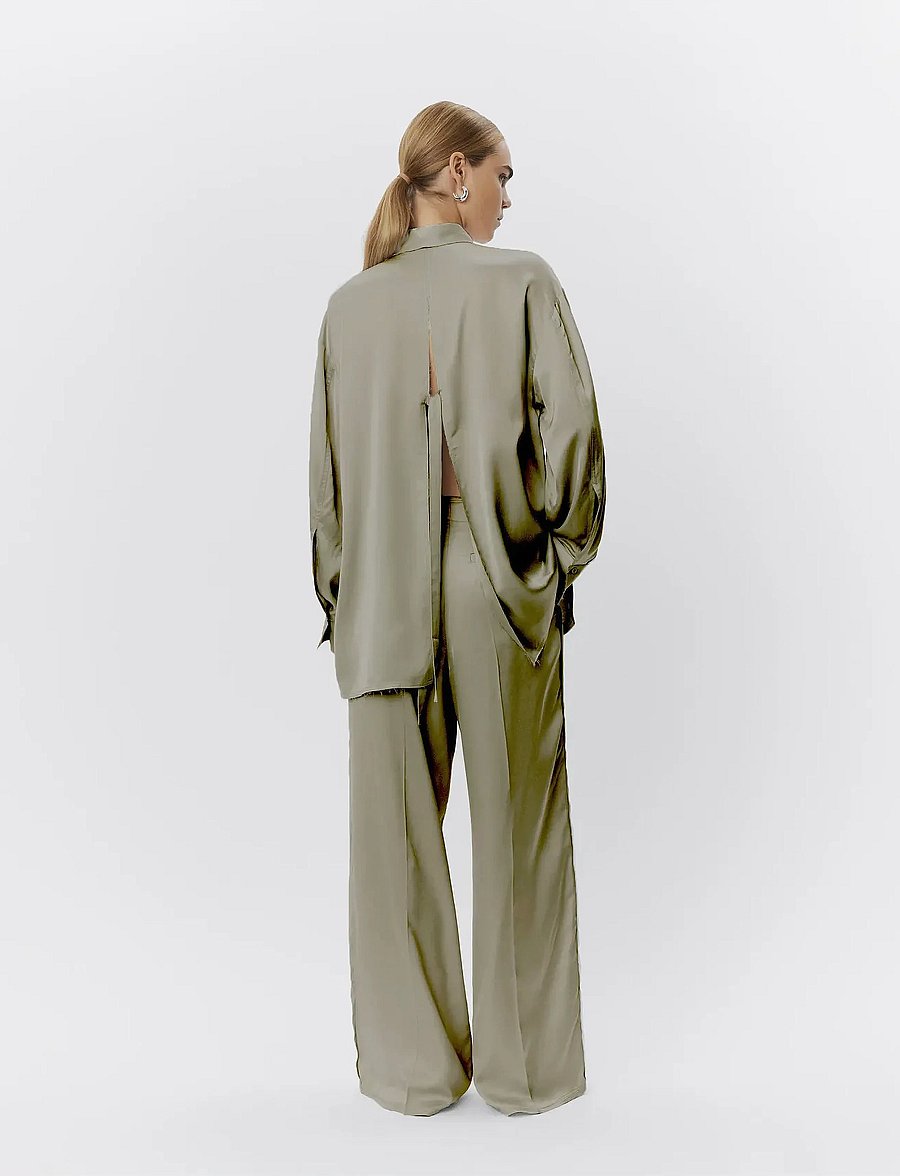 Day Birger et Mikkelsen - Strong - Fluid viscose - langärmlige hemden - sage khaki - 2