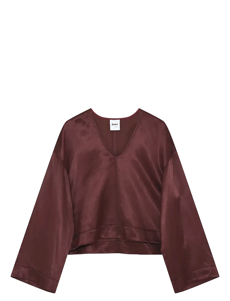 Day Birger et Mikkelsen - Arkin - High Shine Blend - langärmlige blusen - bitter chocolate - 0