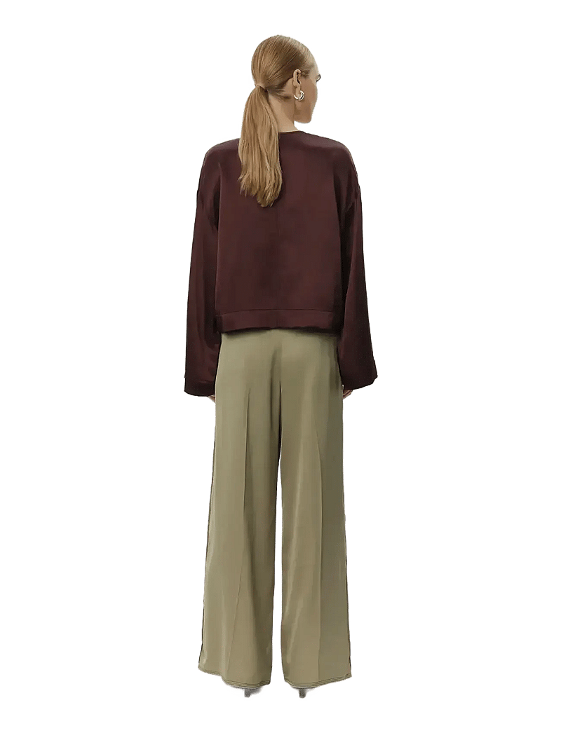 Day Birger et Mikkelsen - Arkin - High Shine Blend - langärmlige blusen - bitter chocolate - 2