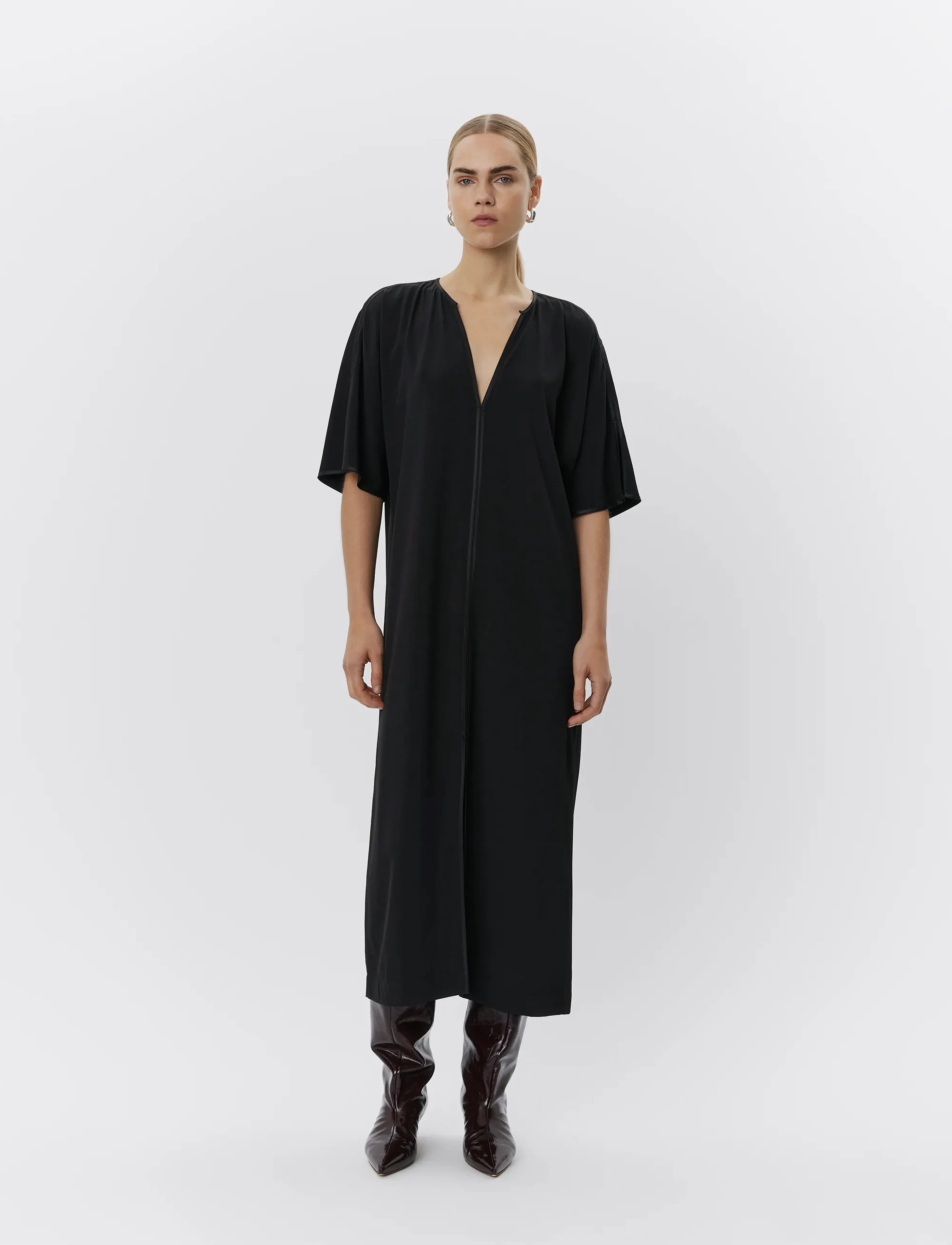 Day Birger et Mikkelsen Hill - LIght Modern Twill - Cocktailkjoler - JET STREAM / white