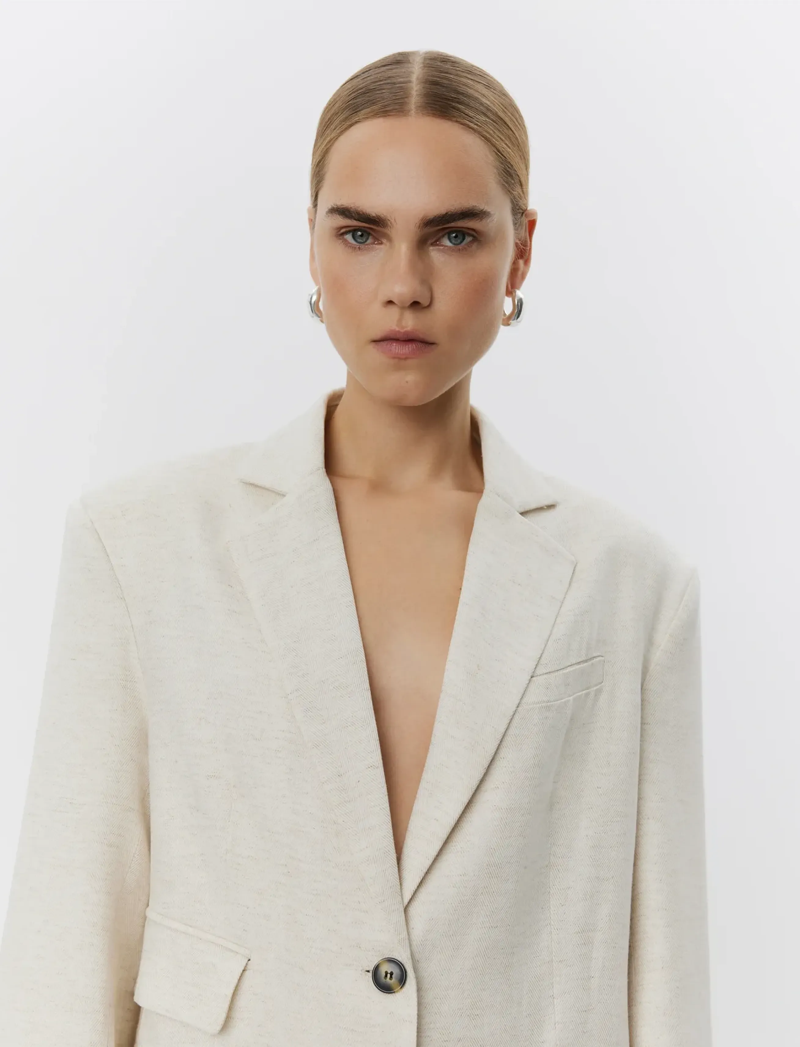 Day Birger et Mikkelsen Morse Summer Tweed, Kvinder, Sommer Tweed Blazer, Cream, Str: 34